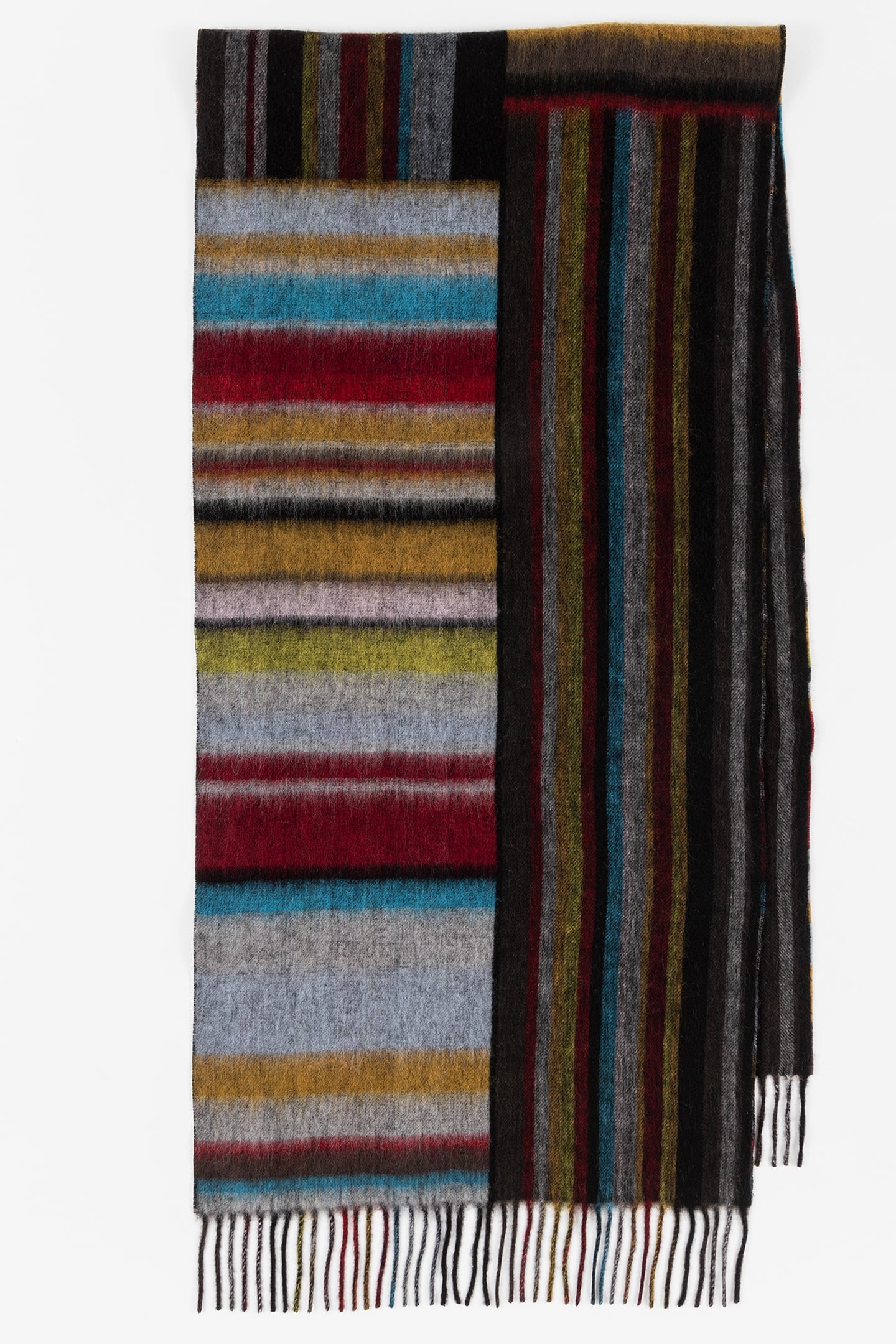 Paul Smith Men Scarf Signatr Mash Up Multi Coloured Size: OS | Scarves & Gloves Outlet | Heren | Grijs