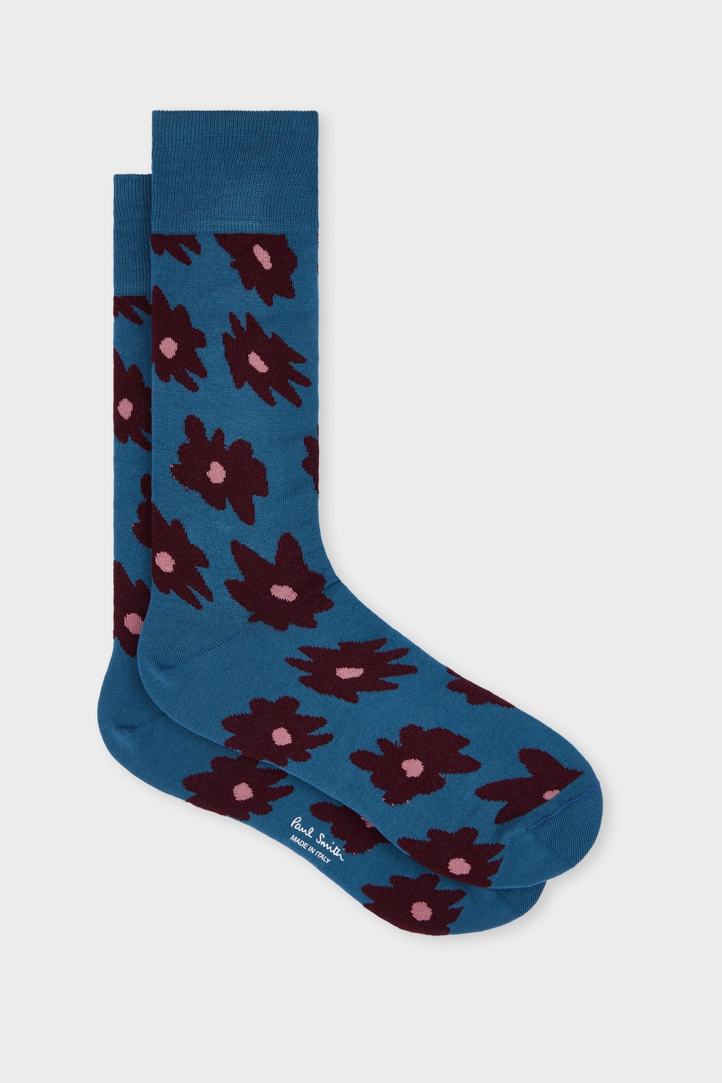 Paul Smith Men Sock Big Flower Petrol Green Size: OS | Socks Outlet | Heren | Groen