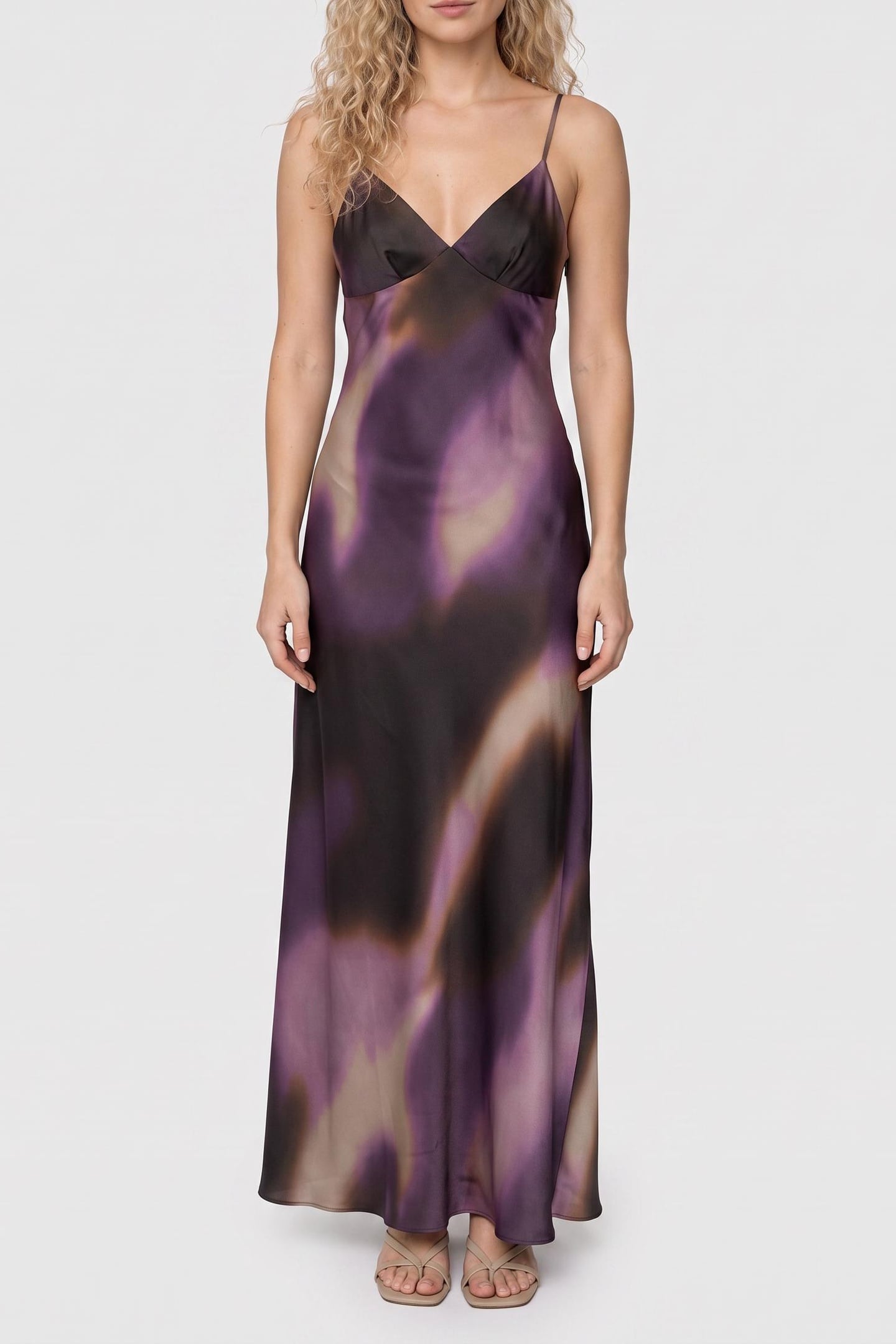 GUESS Raven Long Slip Dres Wintery Lights Purpl Taglia: 36 | Maxi abiti Outlet | Donna