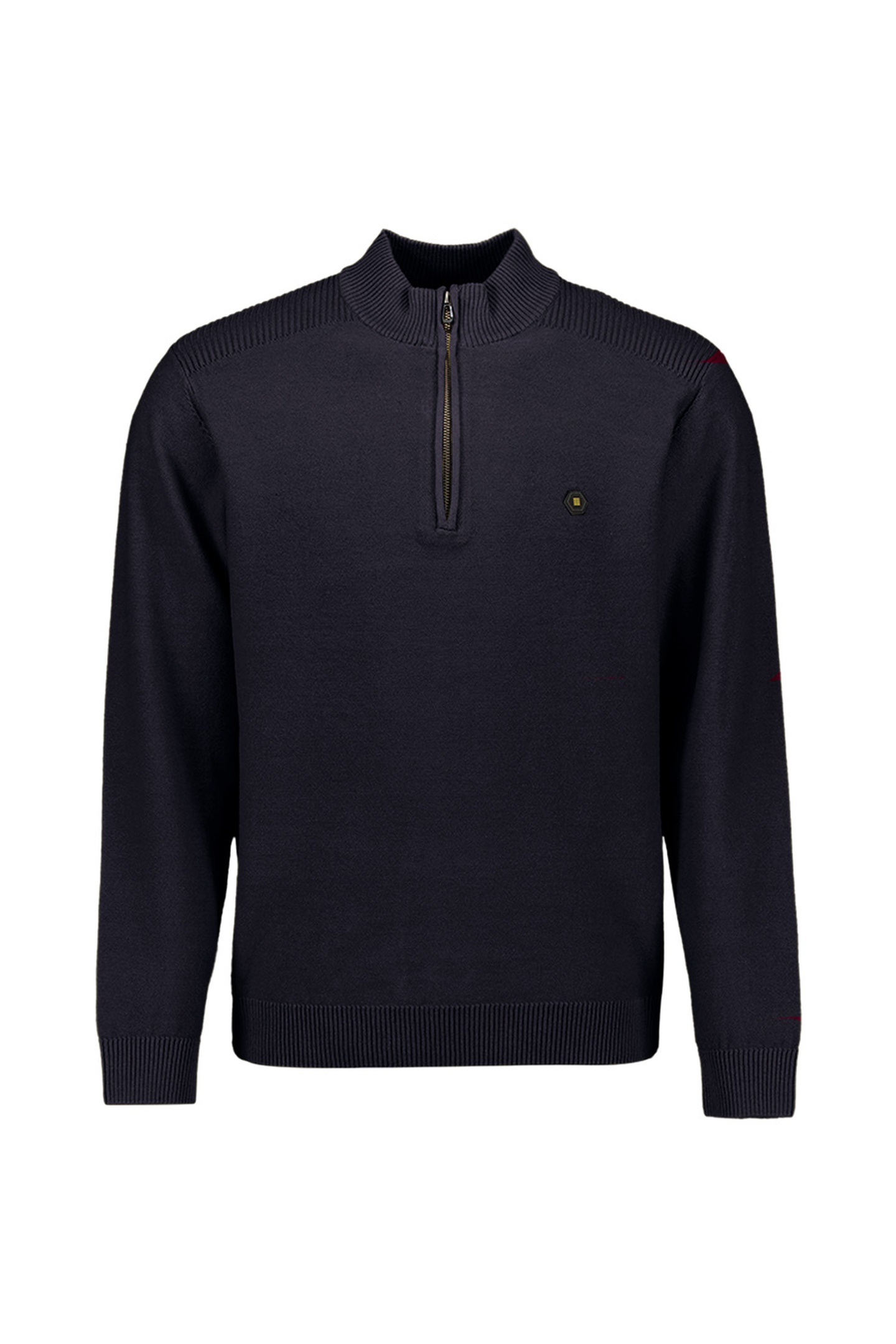 No Excess Pullover Half Zip Shoulder Detail Dark Night Größe: S | Pullover Outlet | Herren | Schwarz