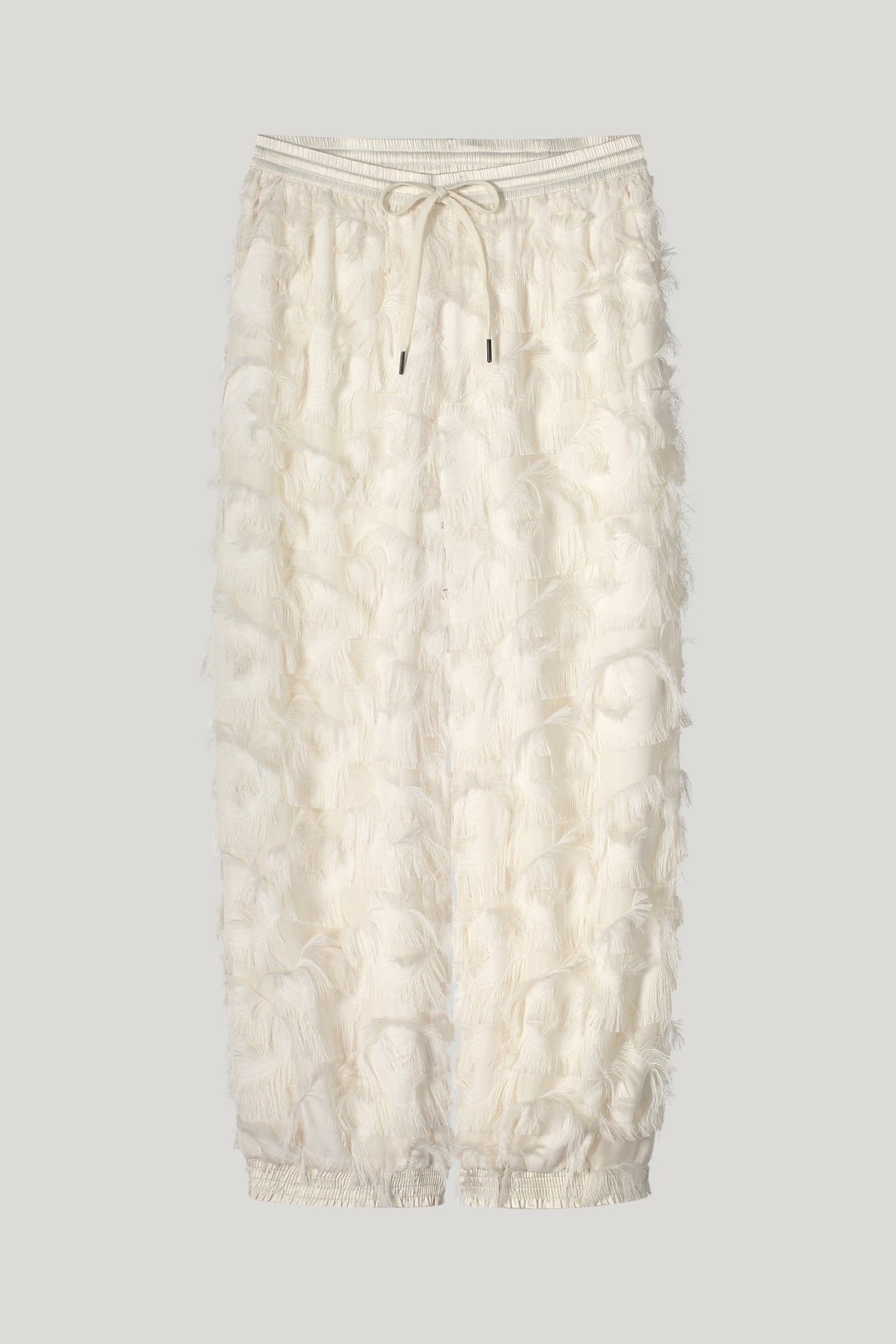 Summum Woman Pants Fringe Fluffy Ivory Maat: 38 | Joggingbroeken Outlet | Dames | Wit