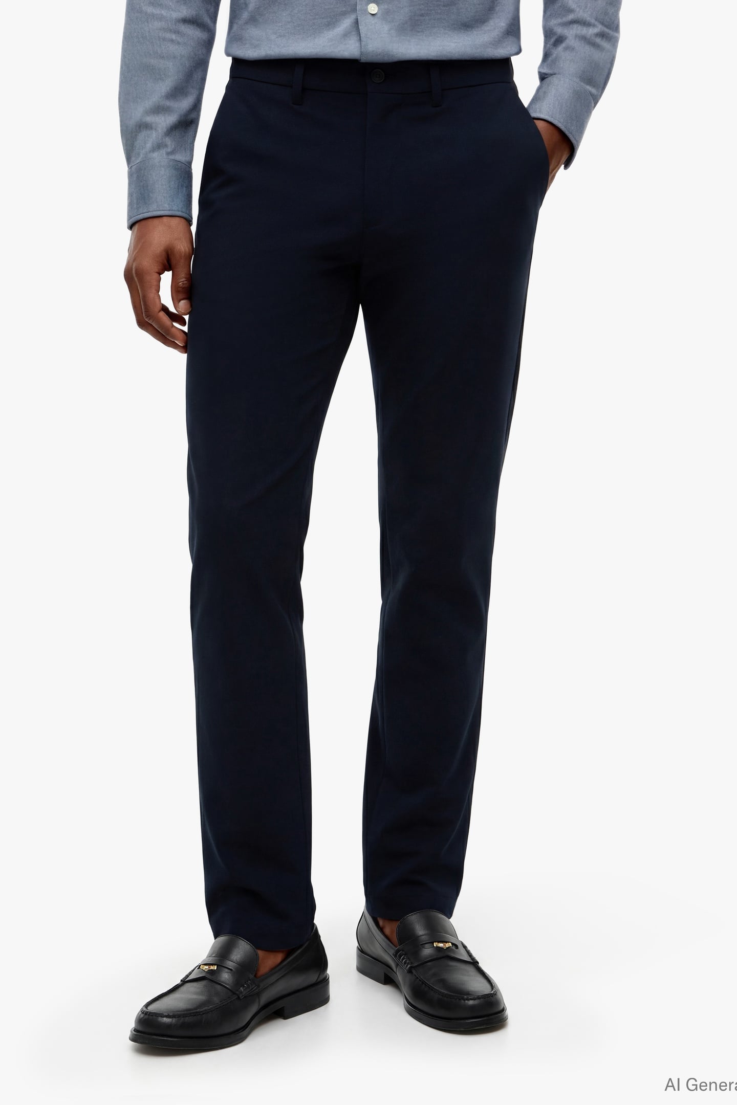 Tommy Hilfiger Denton Knit Tech Chino Navy Blue Maat: W30L32 | Chino's Outlet | Heren | Blauw