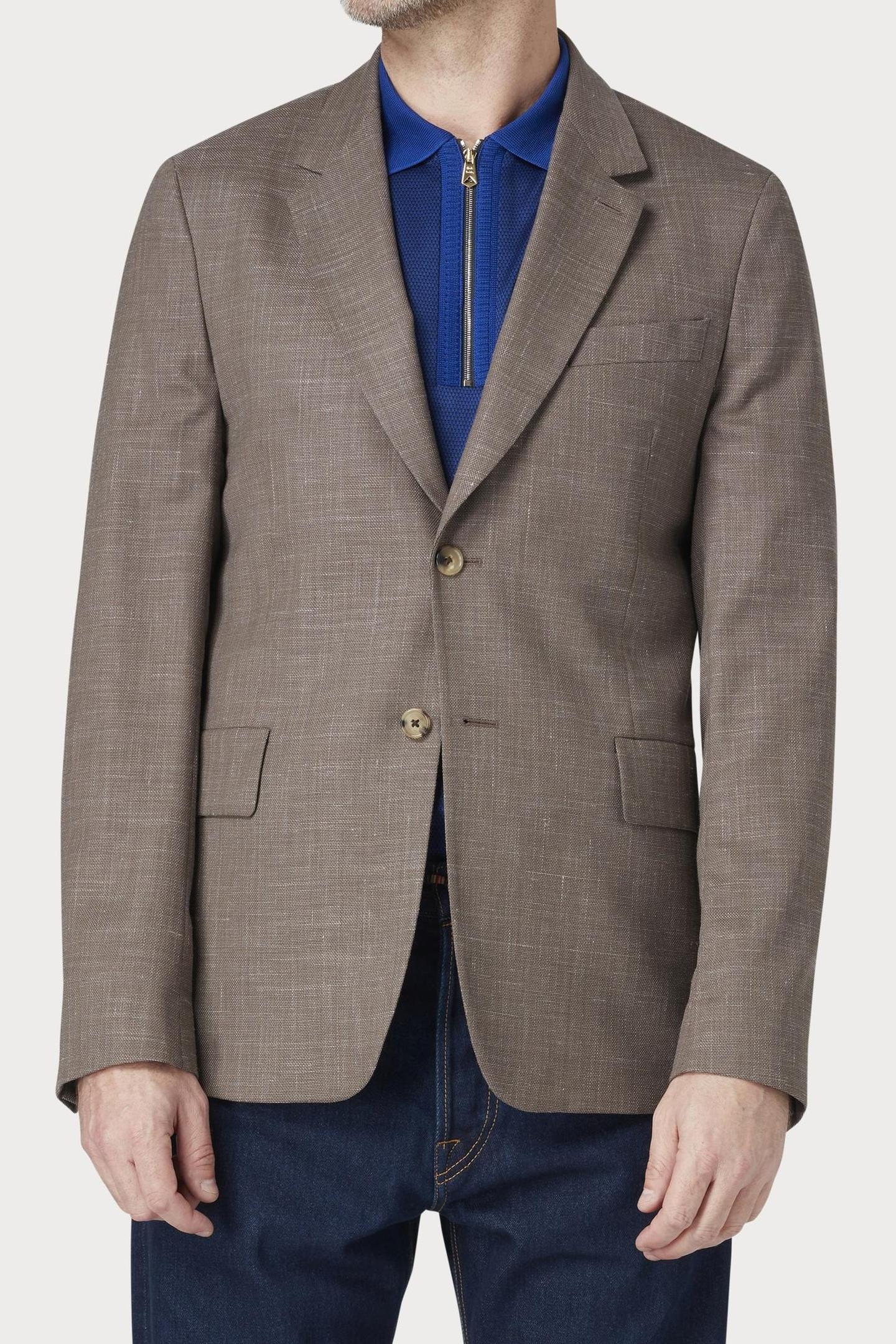 Paul Smith Mens 2 Button Jacket Medium Beige Größe: 56 | Blazer Outlet | Herren | Braun