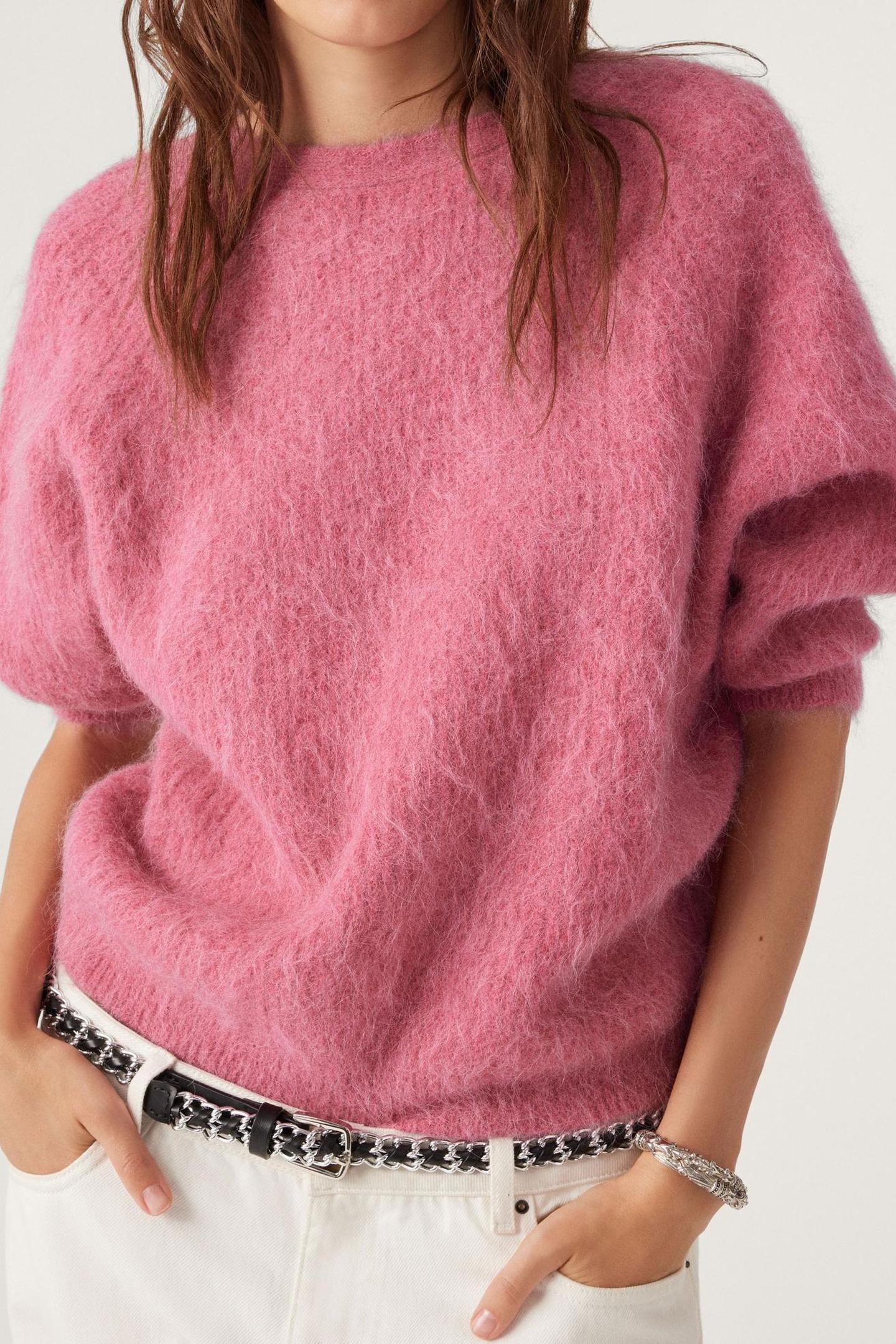 BA&SH Long Sleeves Knit Boisderose Maat: S | Sweaters Outlet | Dames | Roze