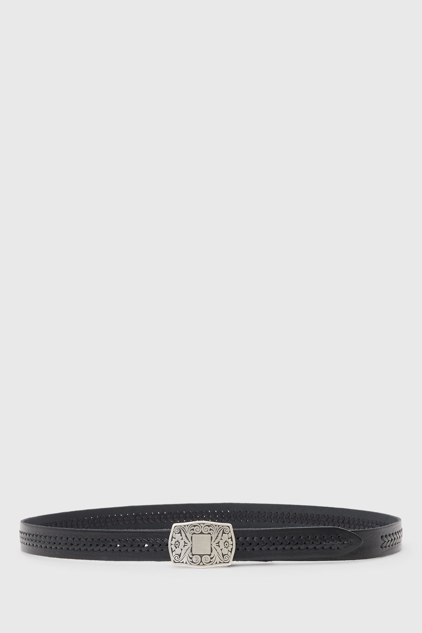 John Varvatos 25mm - Winston Plaque Black Maat: 36 | Riemen Outlet | Heren | Zwart