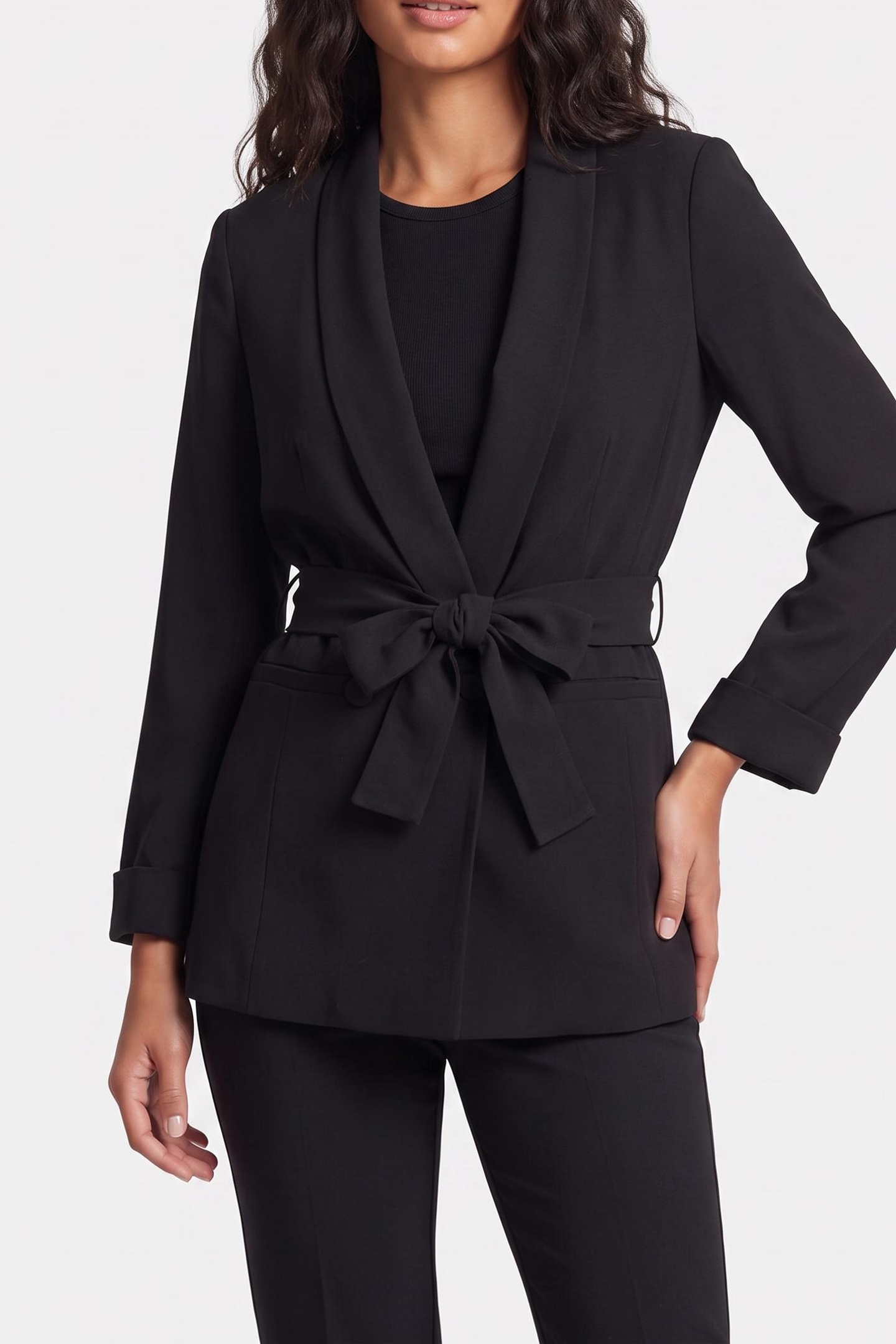 GUESS Amy Belted Blazer Jet Black A996 Taglia: 36 | Blazers Outlet | Donna | Nero