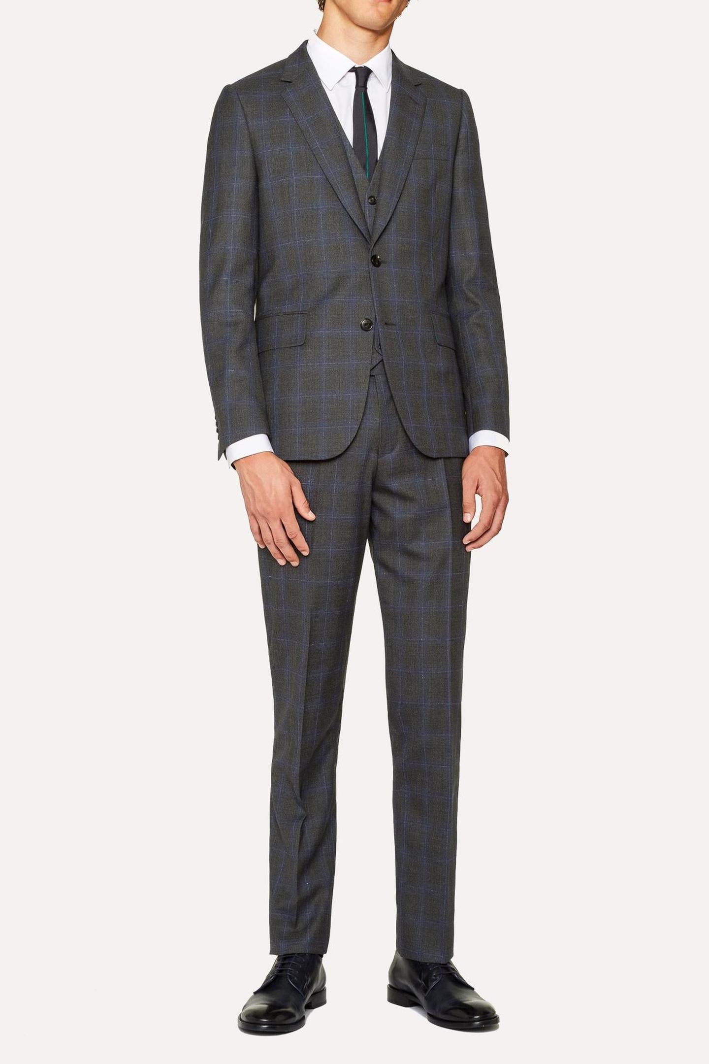 Paul Smith Gents Tailored Fit 3pce 2 Button Suit Grey Melange Maat: 54 R | Blazers Outlet | Heren | Grijs