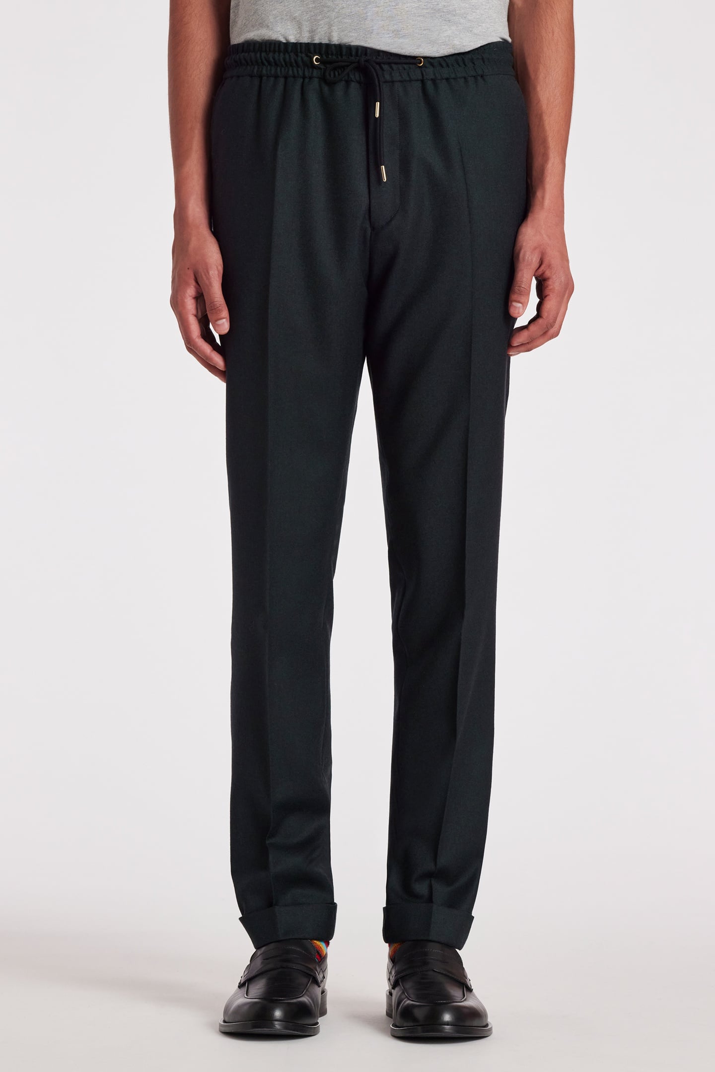 Paul Smith Gents Drawcord Trouser Petrol Green Size: W30 | Tailored Pants Outlet | Heren | Groen