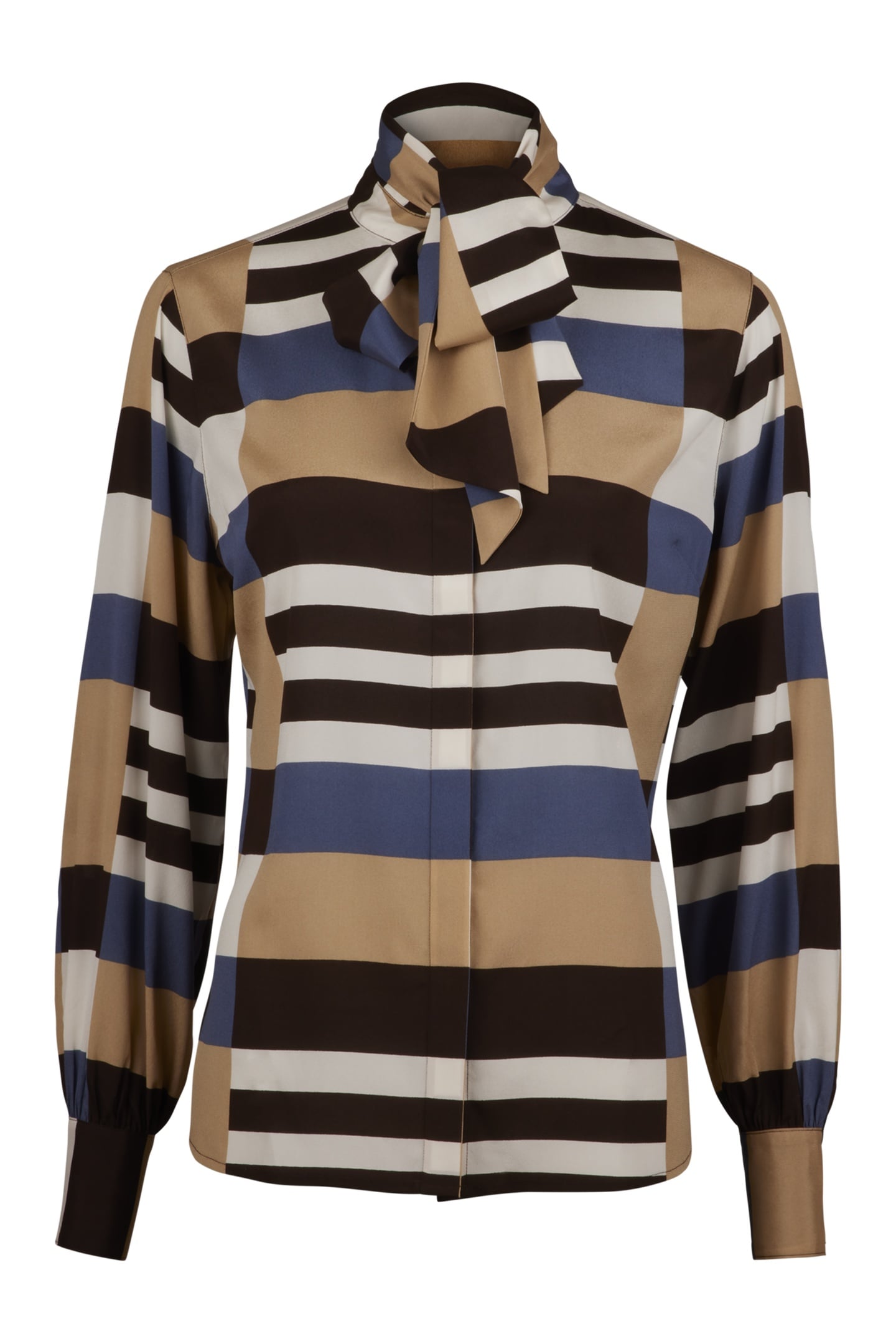 Stenströms Selma Blouse Brown Pattern Größe: 34 | Longsleeves Outlet | Damen | Braun