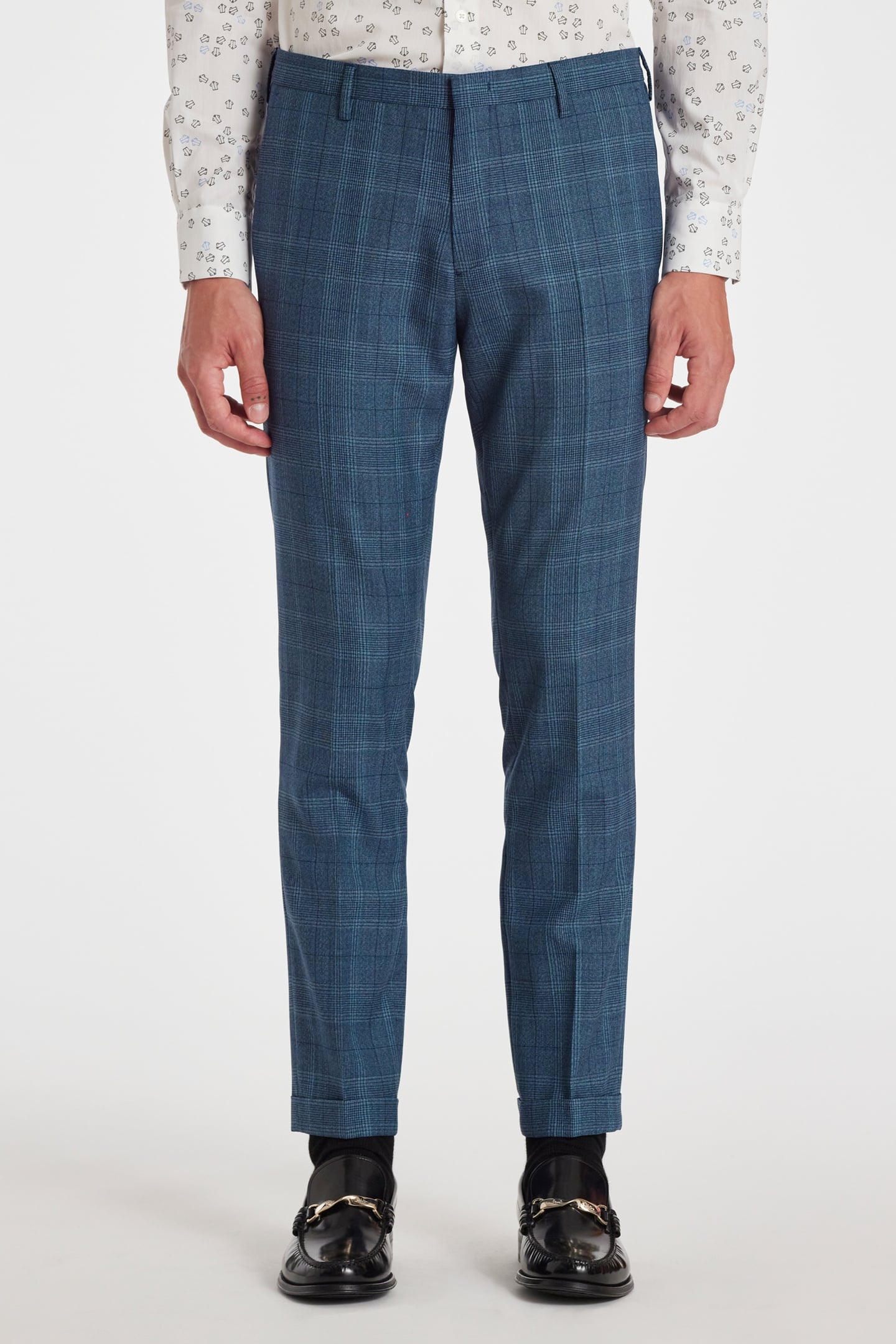 Paul Smith Mens Trouser Turquoise Size: W30 | Tailored Pants Outlet | Heren | Blauw