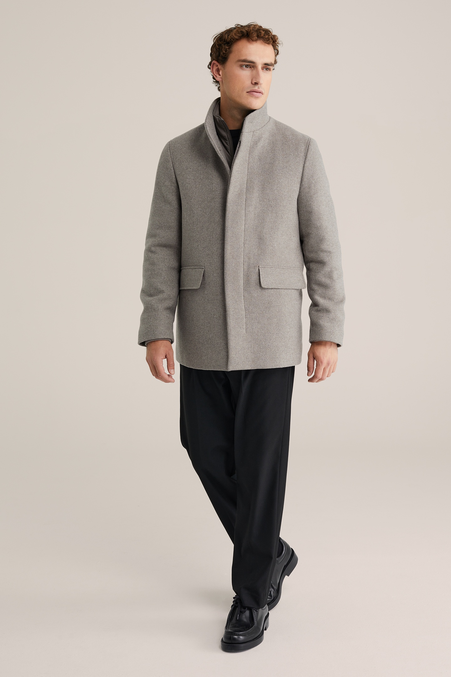 We Fashion Coat Taupe Maat: XL | Winterjassen Outlet | Heren | Beige
