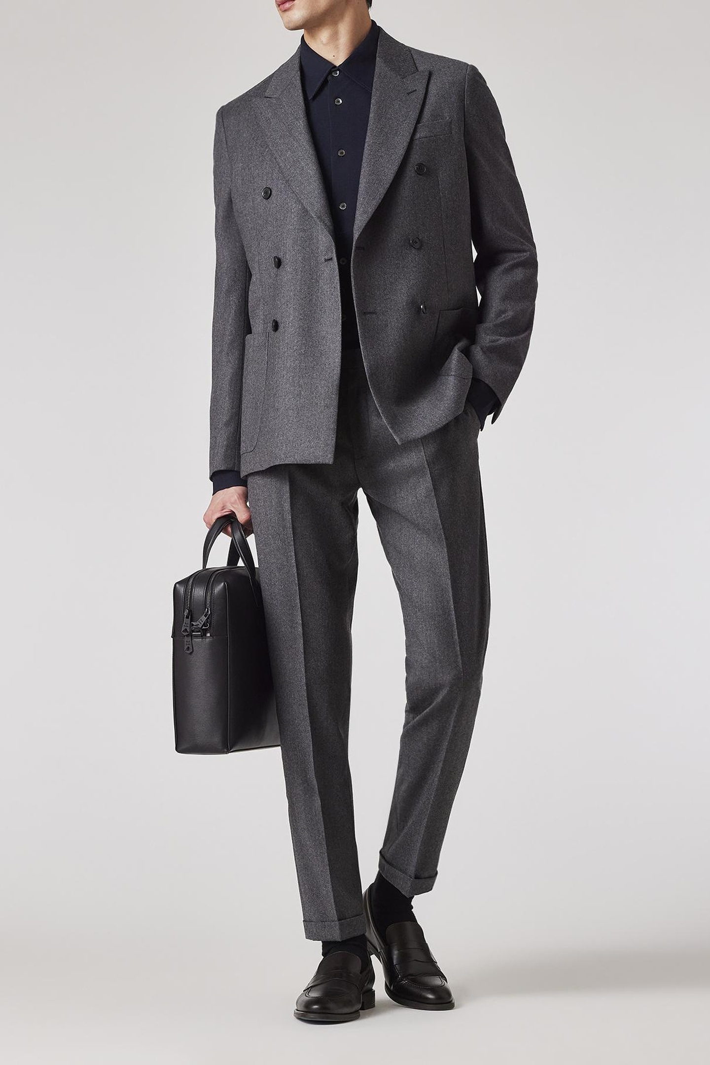 Paul Smith Mens Trouser Grey Melange Maat: W30 | Tailored Broeken Outlet | Heren | Grijs