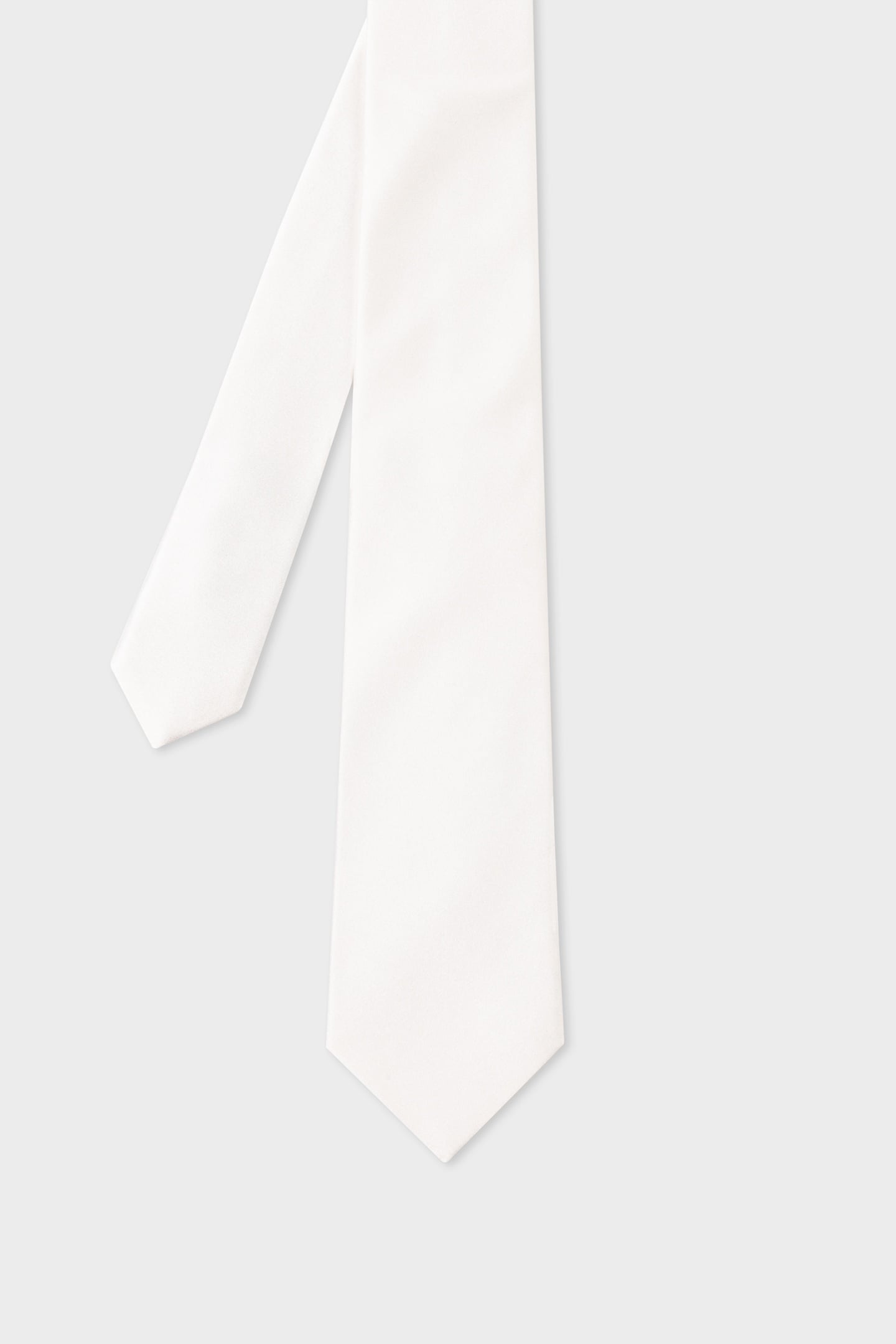 Paul Smith Men Tie Plain Silk Spec Ivory Size: 8 | Ties Outlet | Heren | Wit