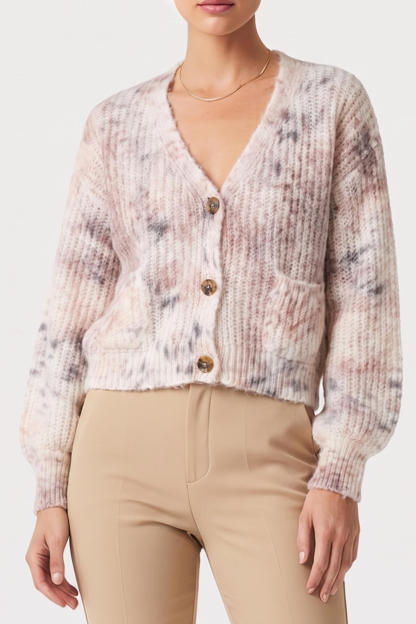 GUESS Abir Printed Cardi S Snow Lynx Taglia: XS | Maglioni a maglia Outlet | Donna | Bianco