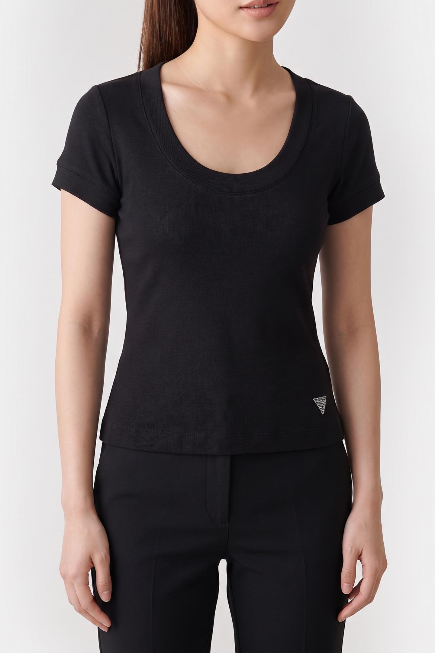 GUESS Ss Sn Tina Top Jet Black A996 Taglia: M | Maglie Sportivi Outlet | Donna | Nero