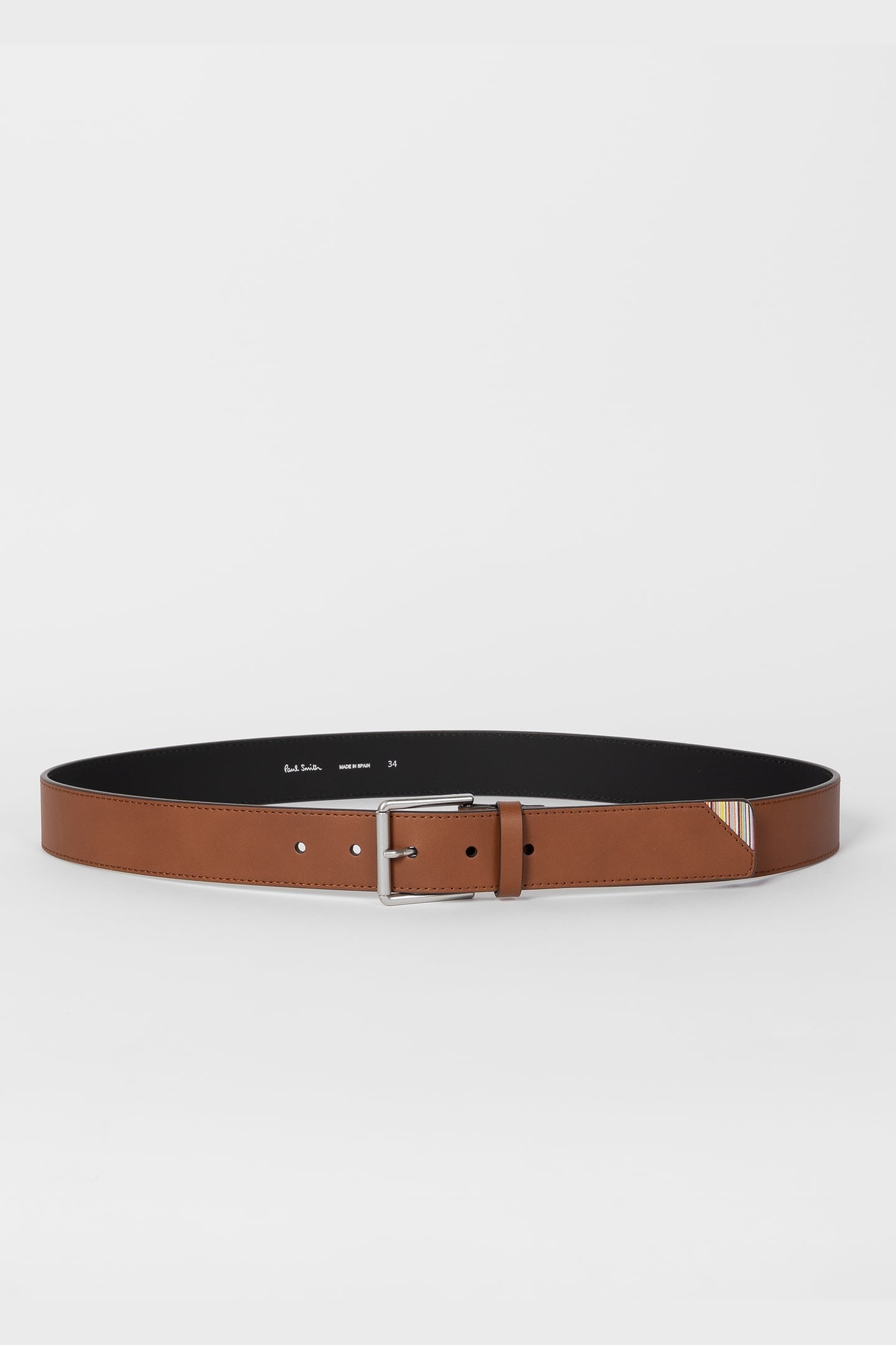 Paul Smith Men Belt Stripe Corner Brown Größe: 36 | Gürtel Outlet | Herren | Braun