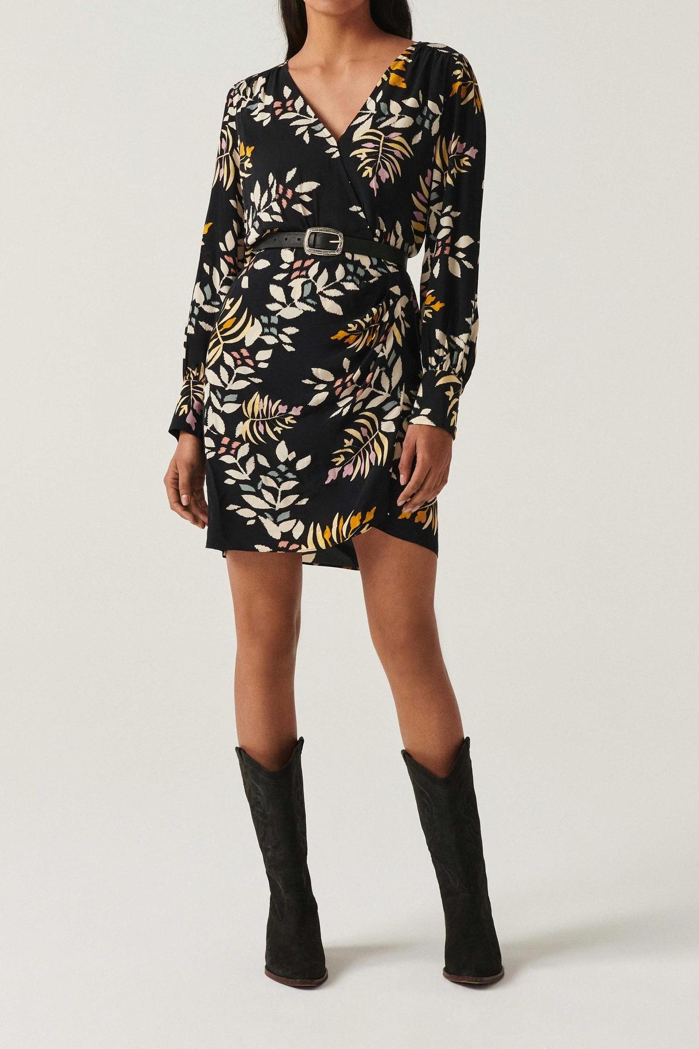BA&SH Mid-length Dress Black Maat: XS | Mini Jurken Outlet | Dames | Zwart