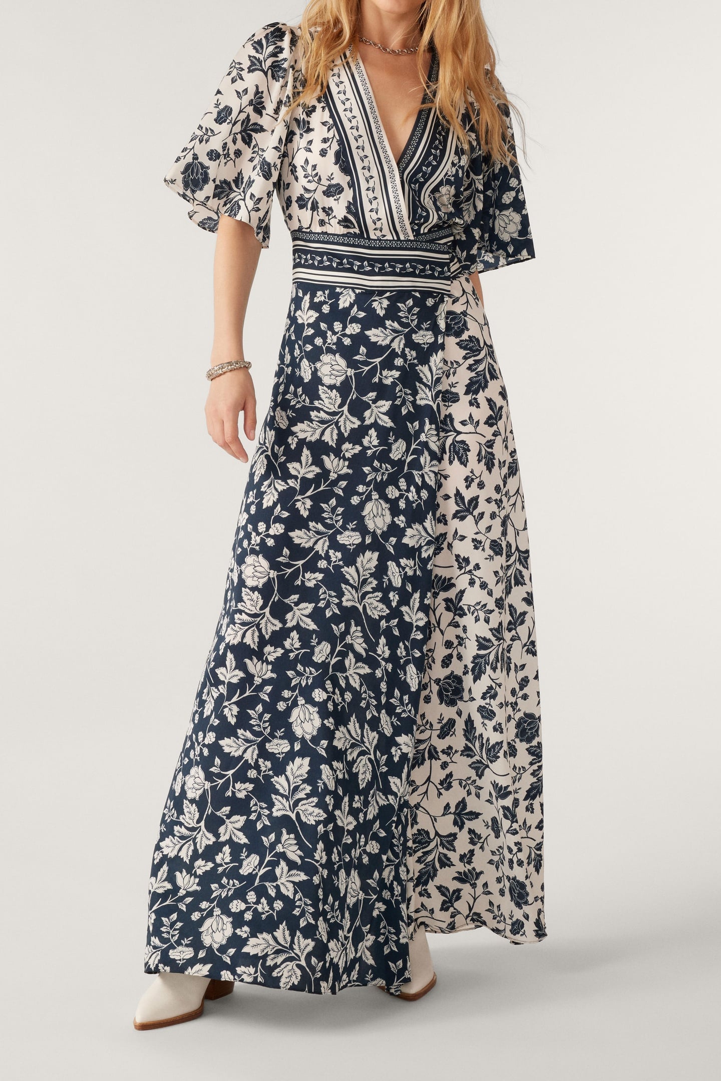 BA&SH Long Dress Encre Maat: XS | Maxi Jurken Outlet | Dames | Blauw