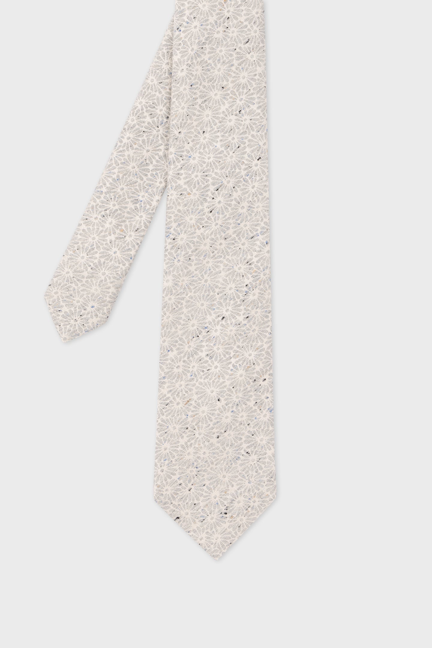 Paul Smith Men Tie Floral Fleck Grey Size: 6 | Ties Outlet | Heren | Grijs