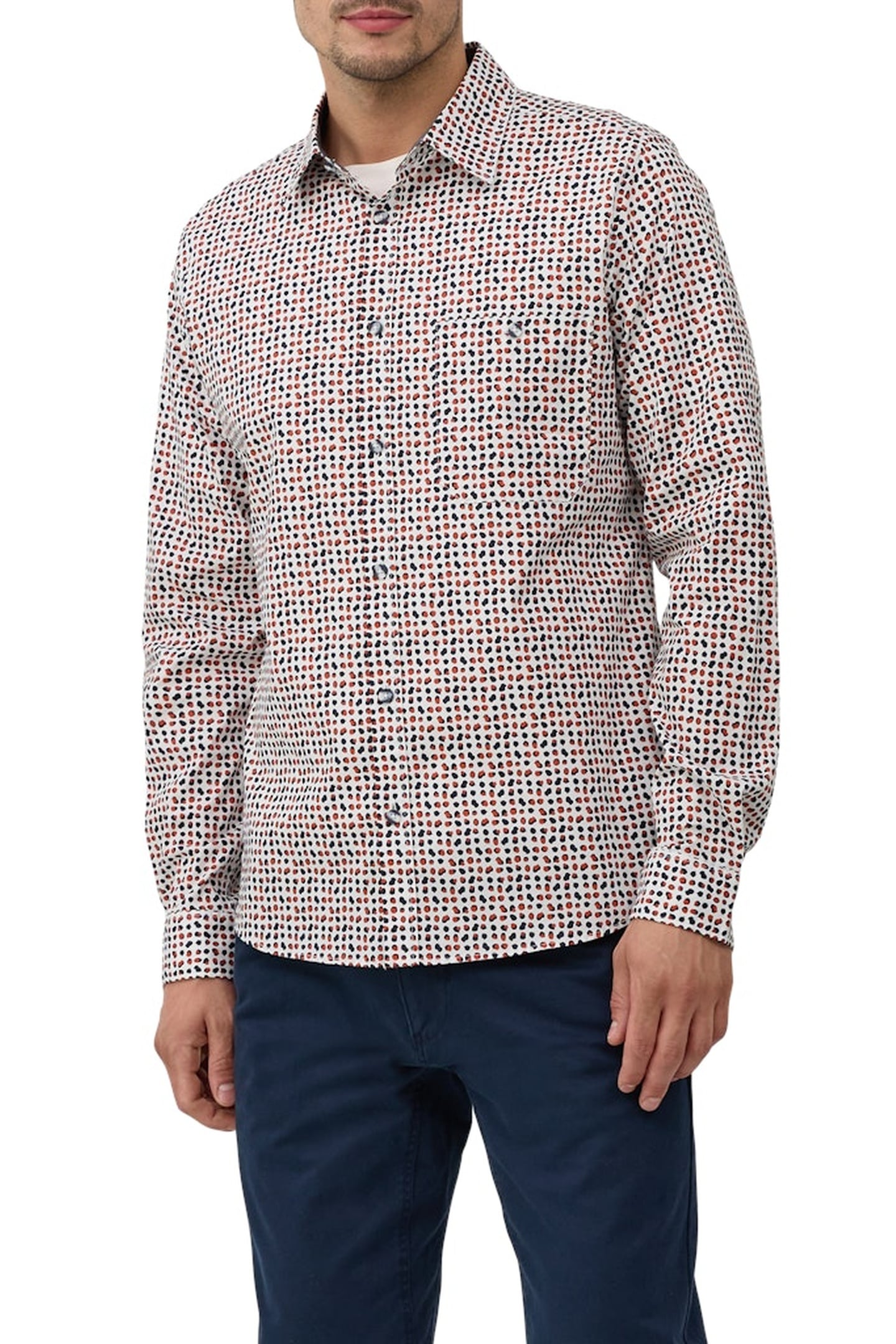 s.Oliver  Hemden White Maat: L | Casual Overhemden Outlet | Heren | Wit