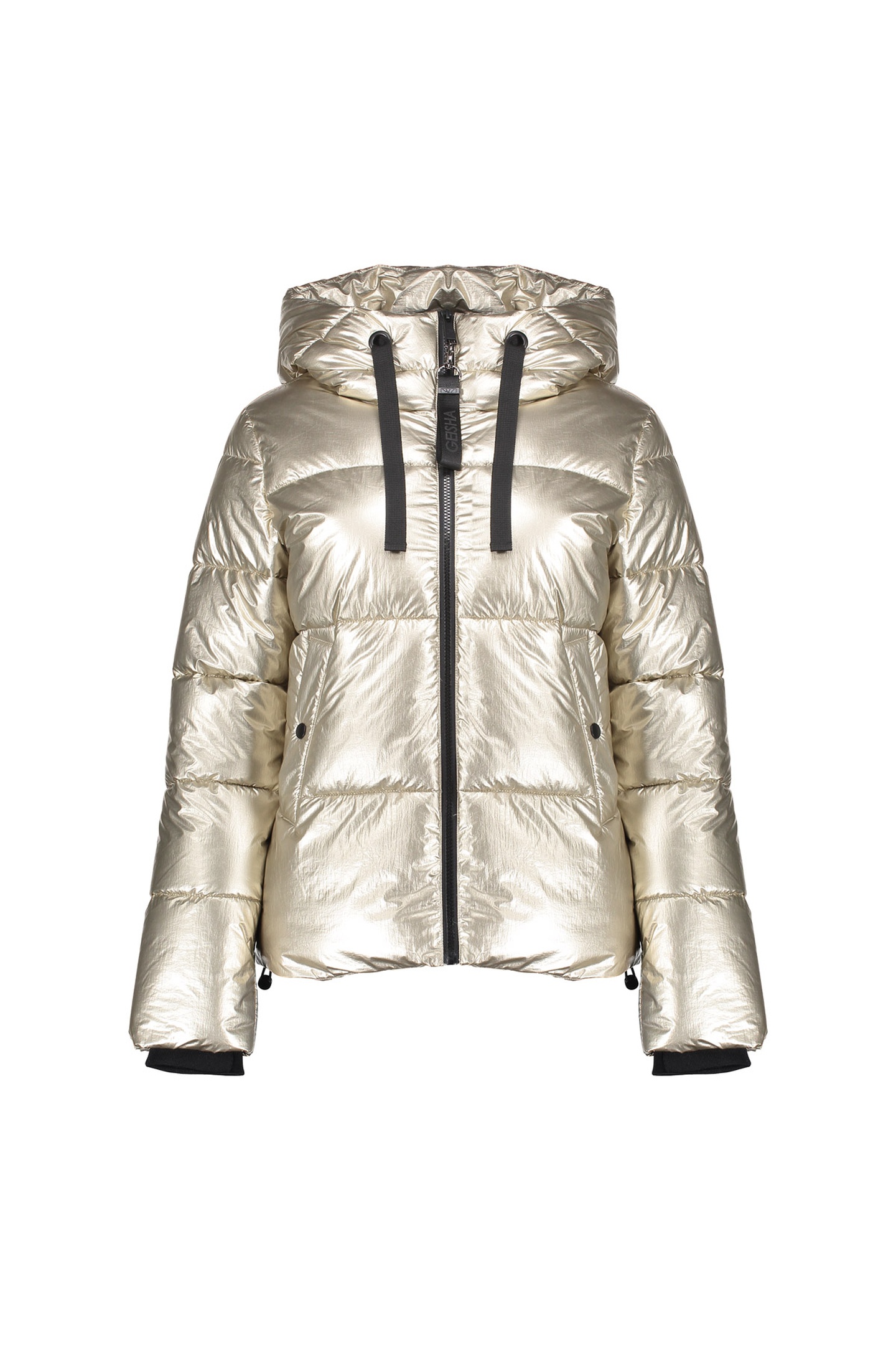 Geisha Jacket Metalic Short Gold Maat: M | Winterjassen Outlet | Dames | Goud