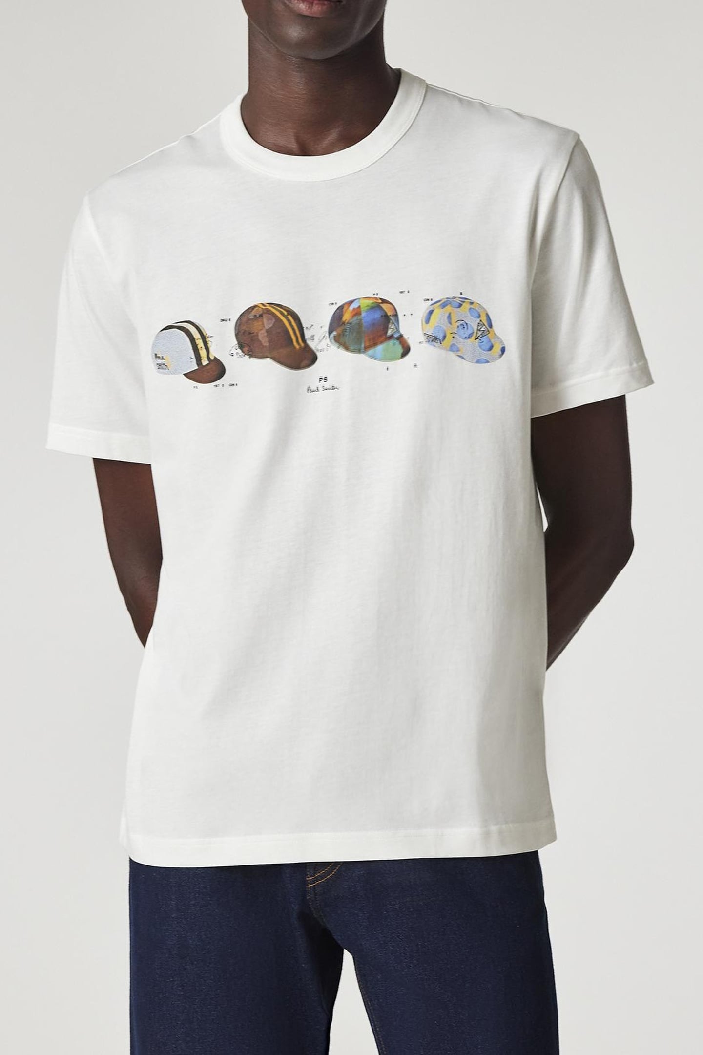 Paul Smith Mens Ss Tshirt Cycling Caps Off White Maat: XXL | Basic T-Shirts Outlet | Heren | Wit