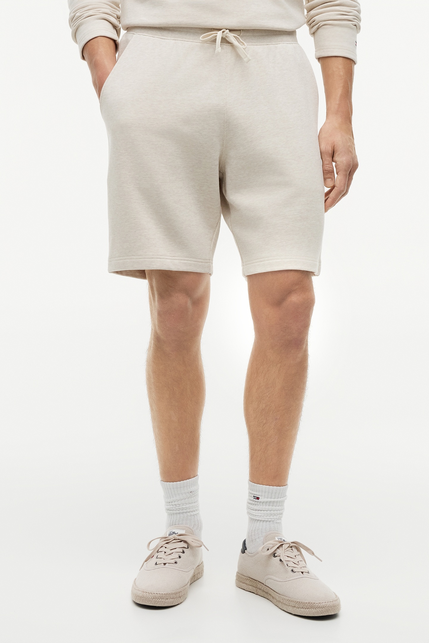 Tommy Hilfiger Essential Terry Sweater Heathered Oatmilk Taglia: S | Pantaloni Outlet | Uomo
