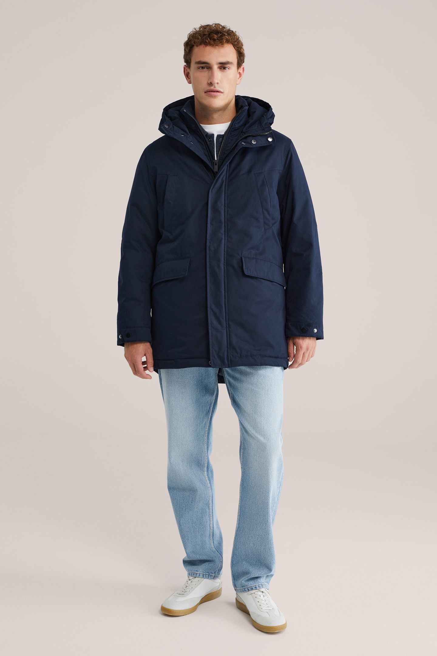 We Fashion Parka Dark Blue Maat: L | Winterjassen Outlet | Heren | Blauw