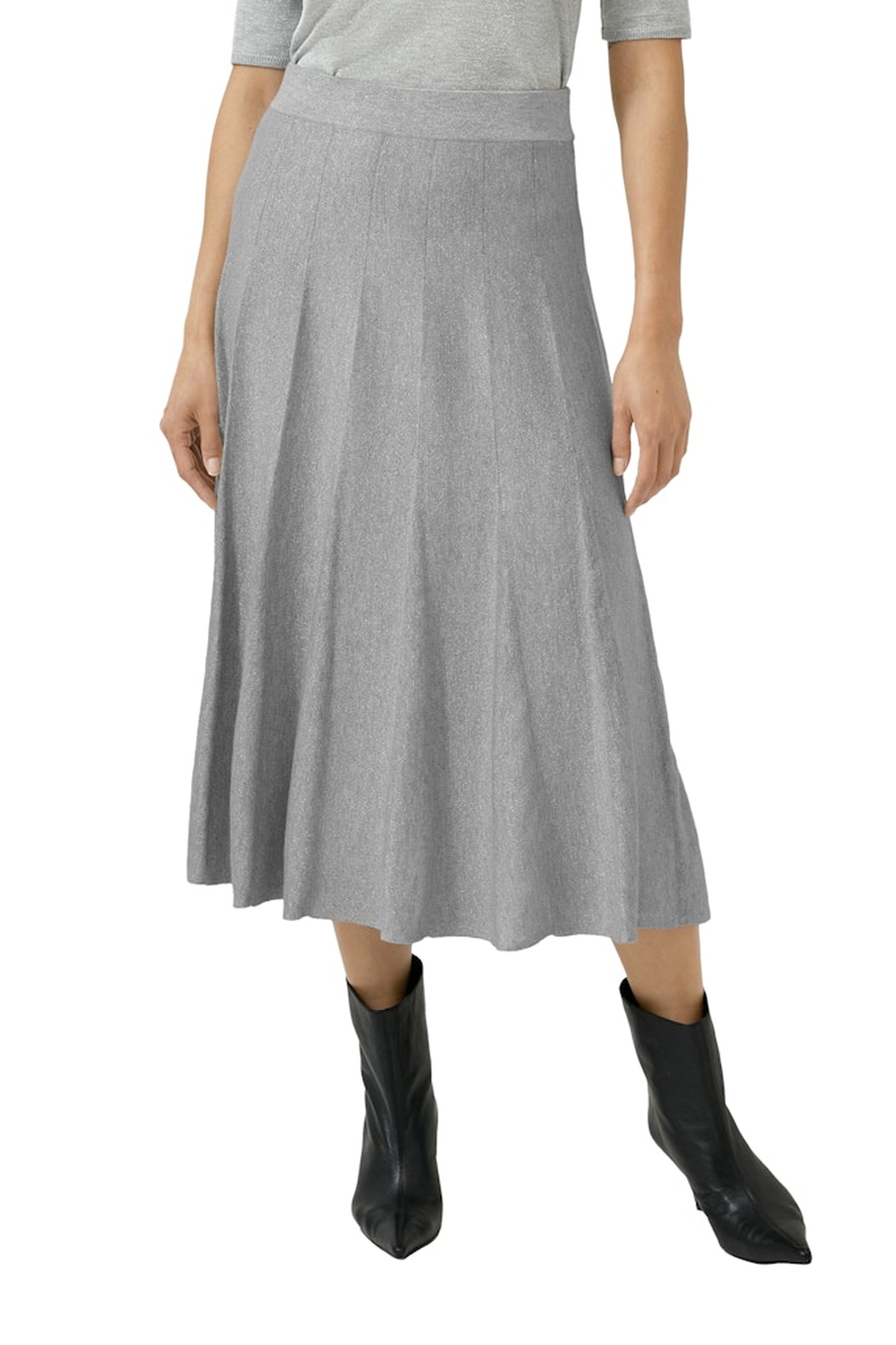 s.Oliver Skirts Grey/black Maat: 34 | Midi Rokken Outlet | Dames | Grijs