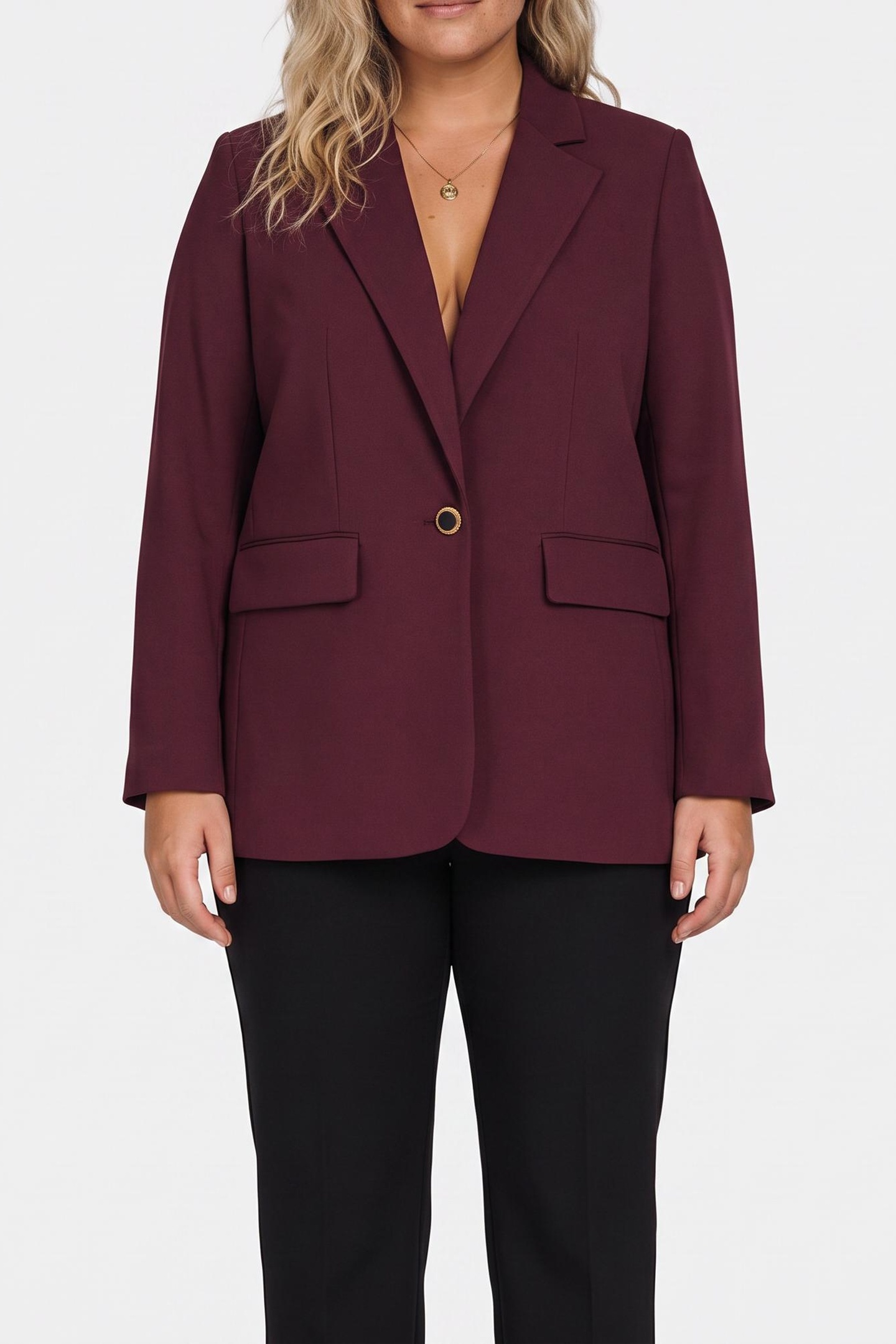 GUESS Lia Straight Blazer Regal Plum Maat: 38 | Blazers Outlet | Dames | Paars