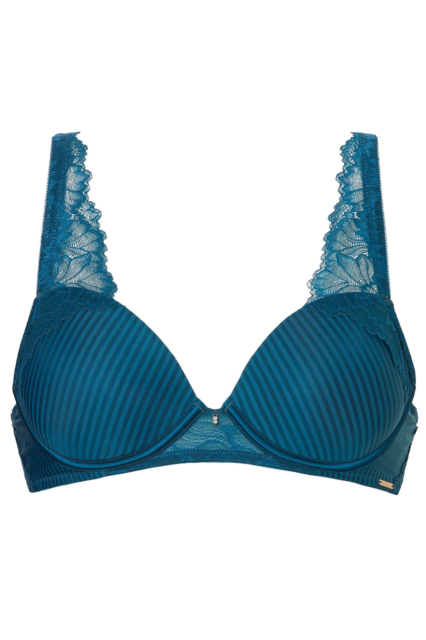 Livera Co Bra Tshirt Donna Stripe Lace Ultraviolet Size: B75 | Bras Outlet | Dames | Blauw