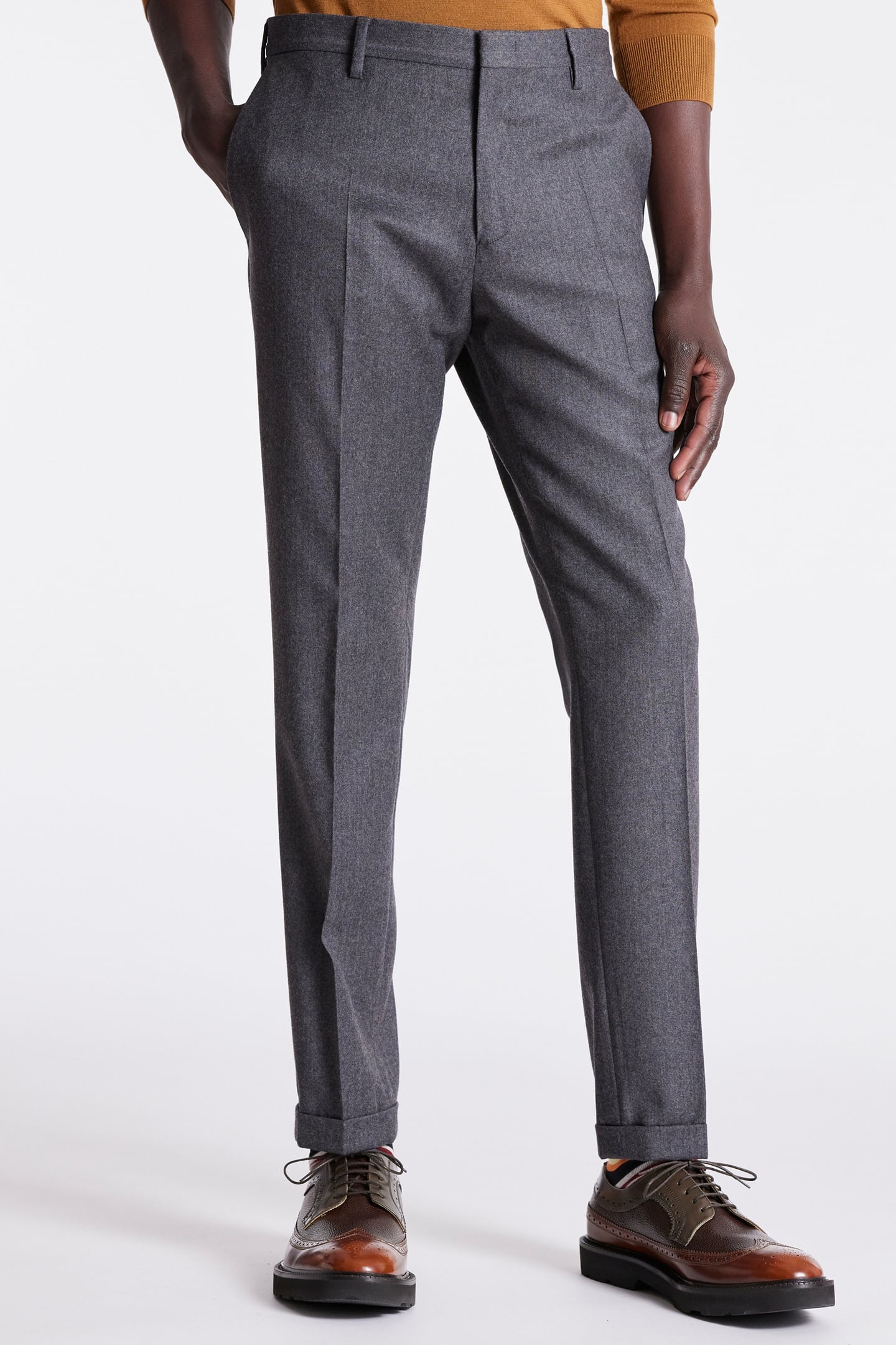 Paul Smith Gents Trouser Grey Melange Size: W30 | Tailored Pants Outlet | Heren | Grijs