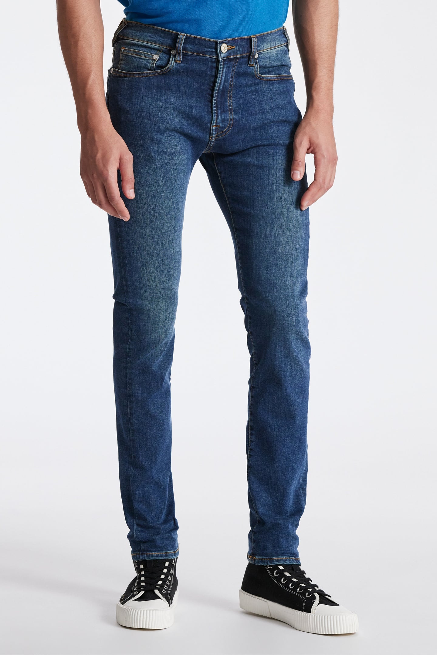 Paul Smith Mens Tapered Fit Jean Blue_over Dyed Size: W28 R | Slim Outlet | Heren | Blauw