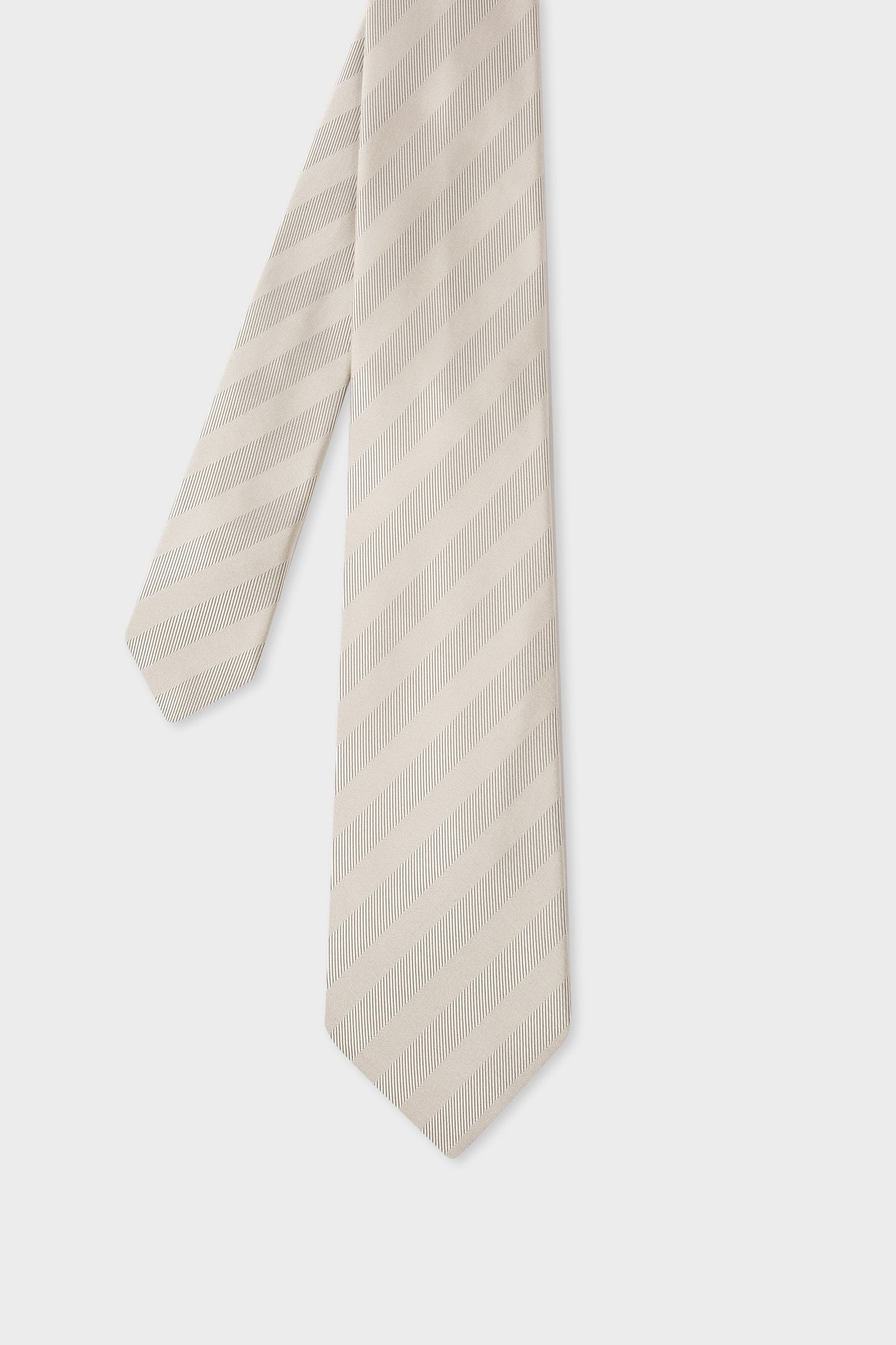 Paul Smith Men Tie Mono Stripe Off White Maat: 8 | Stropdassen Outlet | Heren | Ecru
