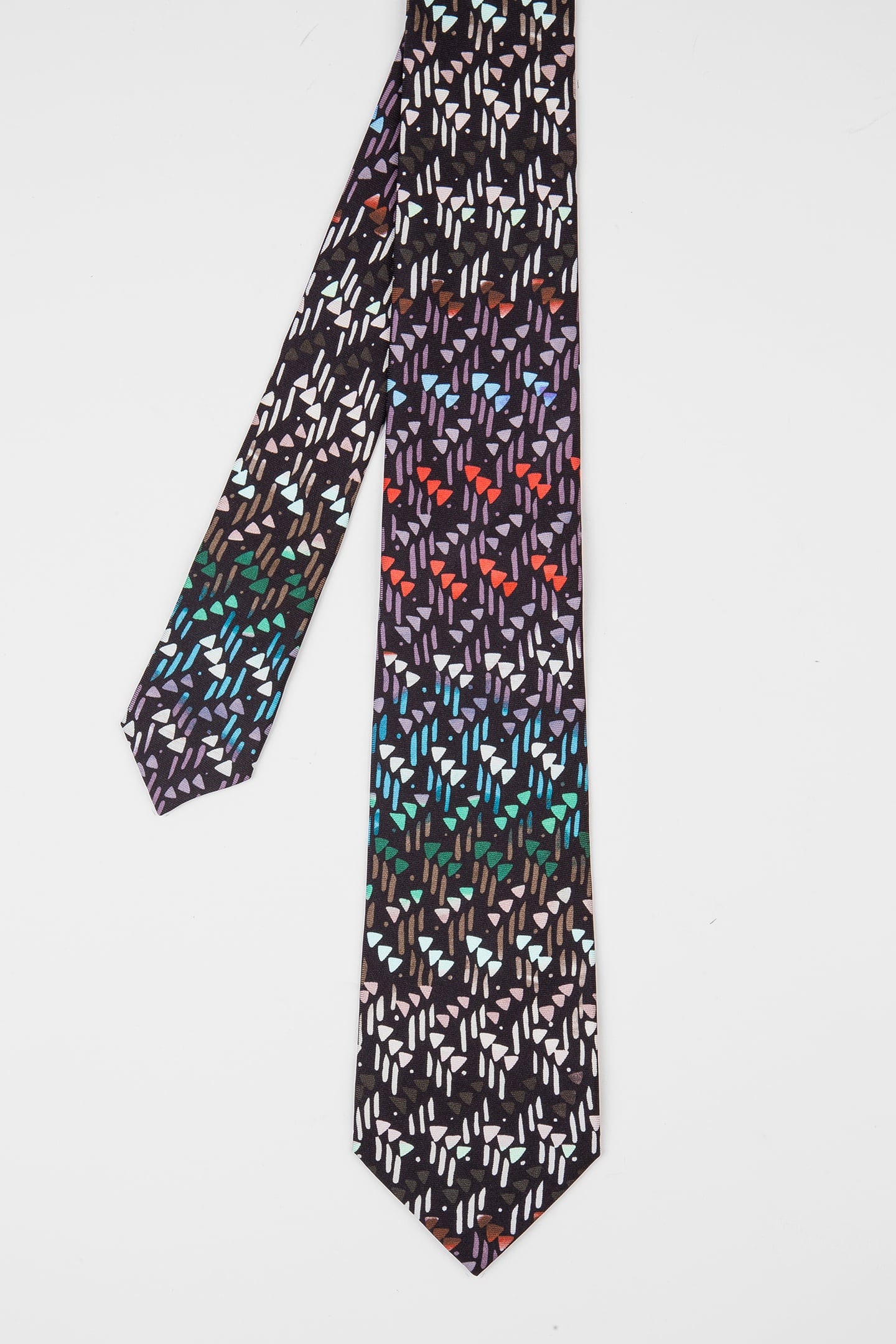 Paul Smith Men Tie Painted Geometric Very Dark Navy Size: 8 | Ties Outlet | Heren | Blauw