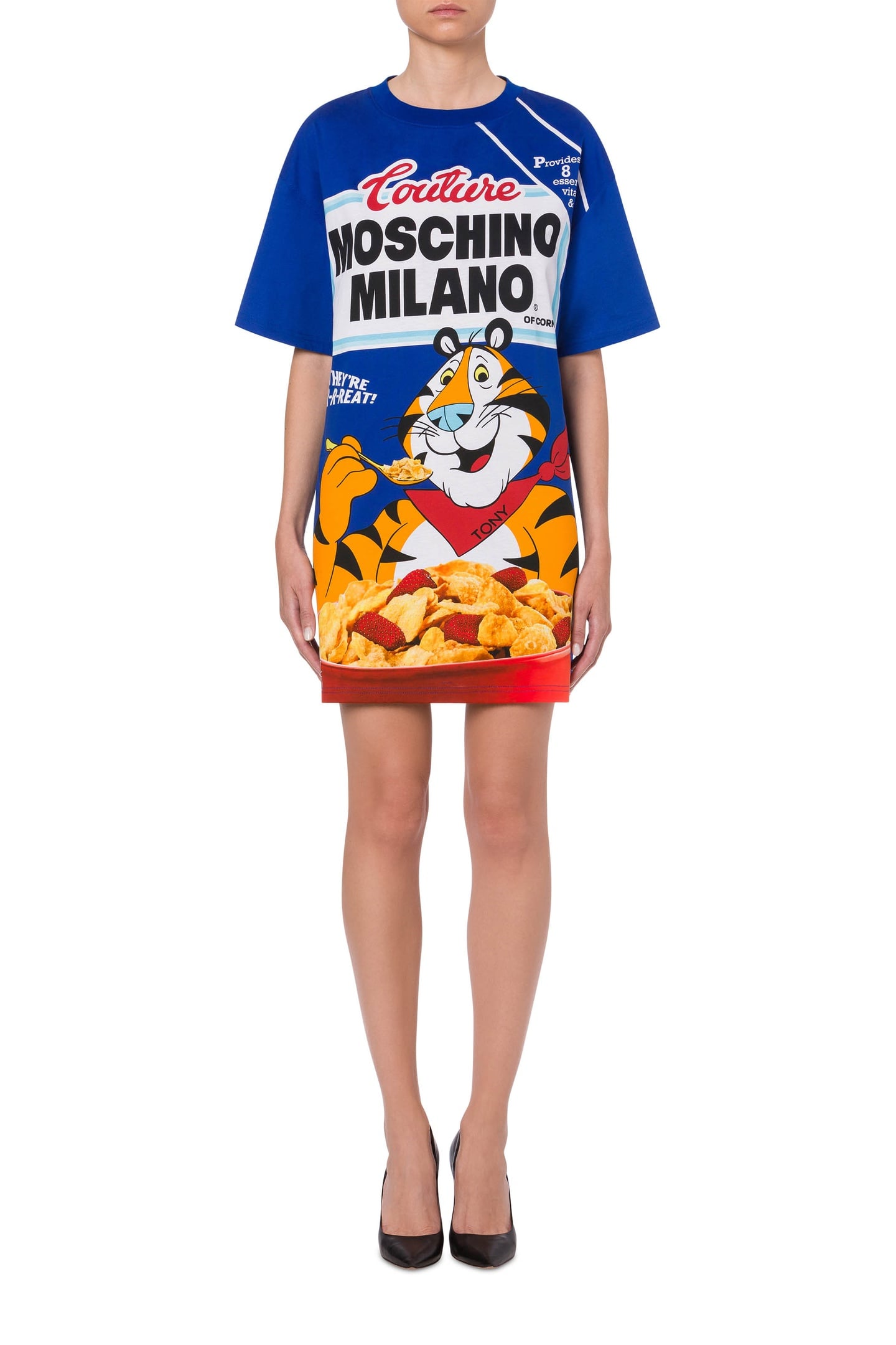 Moschino Chinese New Year Cotton Jersey Dress Blue Maat: 38 | Blousejurken Outlet | Dames | Blauw