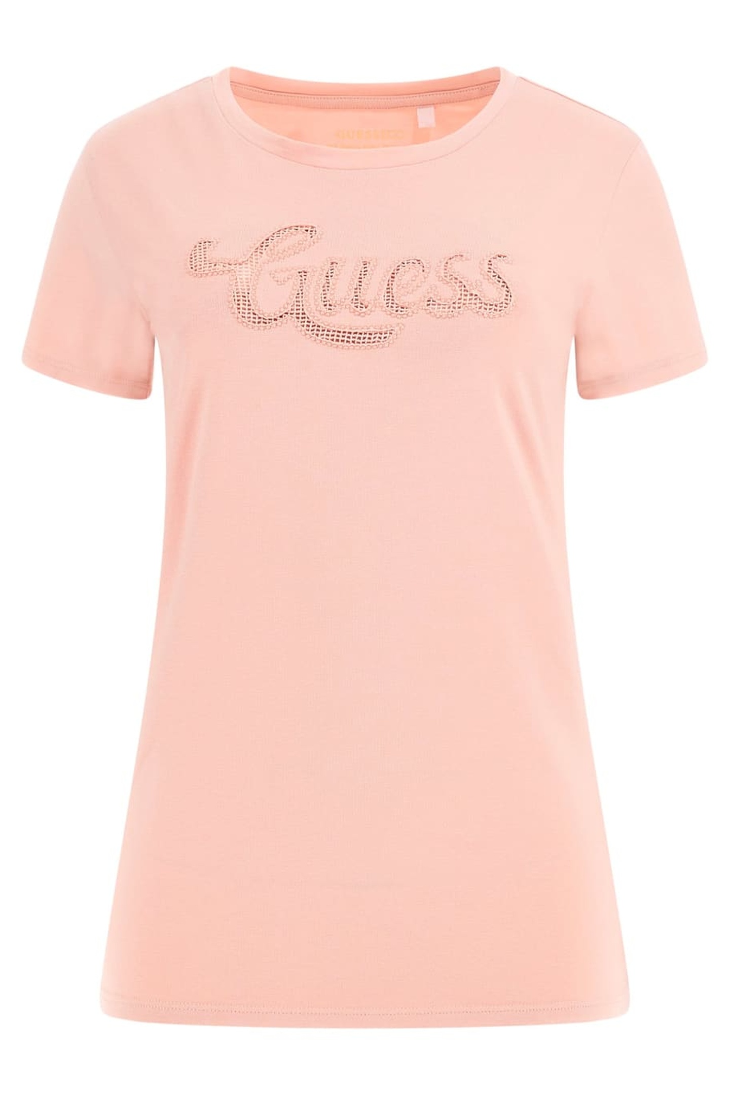 GUESS Ss Dot Logo R3 Pink Pearl Maat: L | Tops Outlet | Dames | Roze