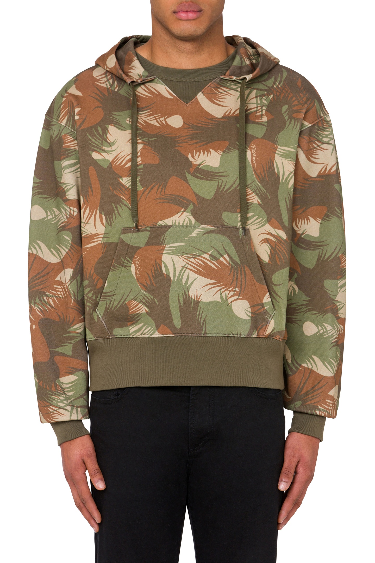 Moschino Camouflage Print Hoodie Green Maat: 48 | Hoodies Outlet | Heren | Groen