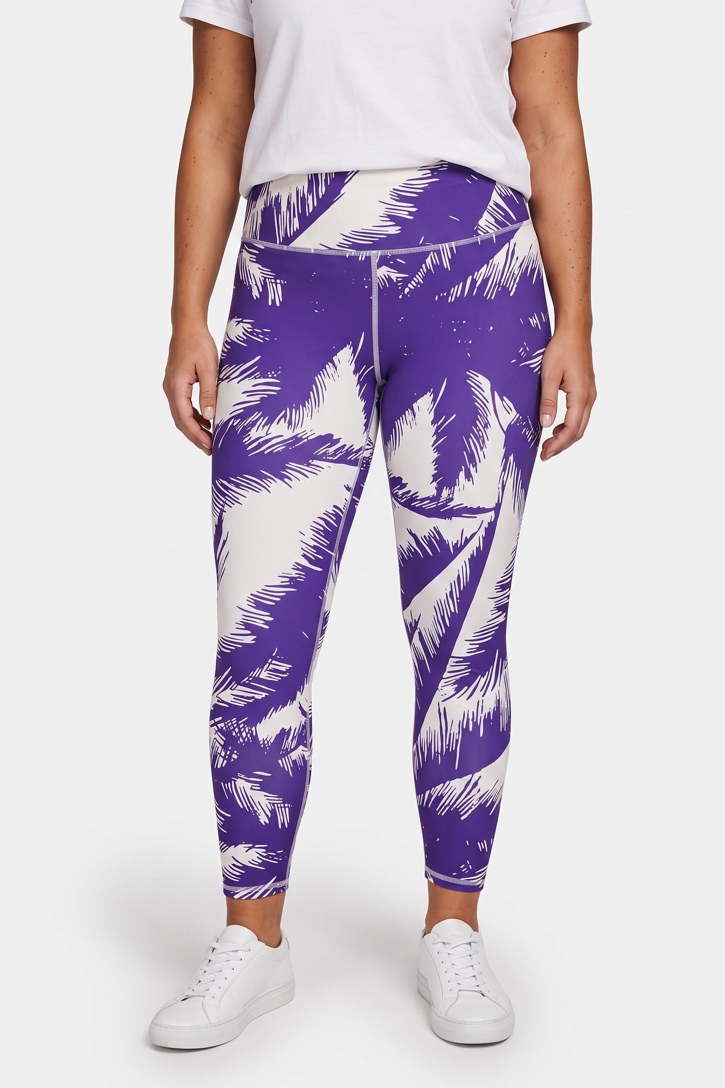 Fabletics High-waisted Printed Pureluxe 7/8 Paradiso Size: XXS SHORT | Leggings Outlet | Dames | Paars