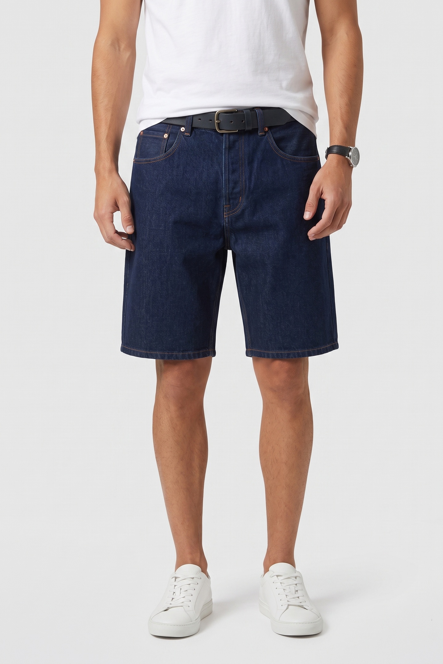 Vans Check-5 Baggy Denim Shorts Blue Maat: W36 | Spijkershorts Outlet | Heren | Blauw