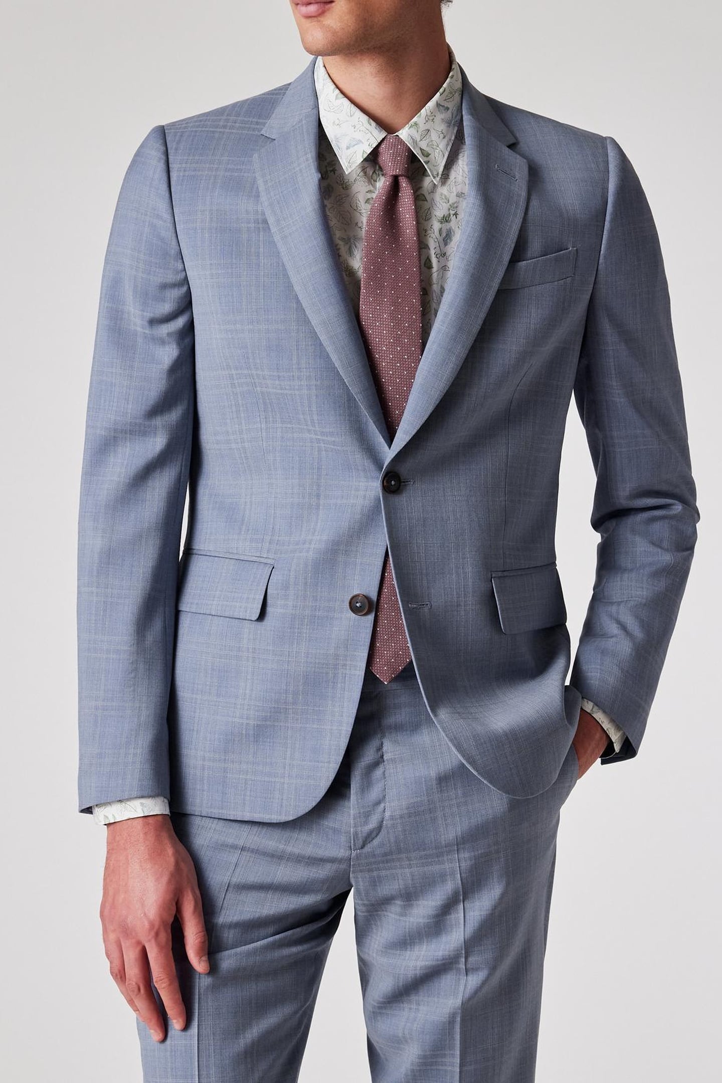 Paul Smith Mens Tailored Fit 2btn Suit Light Blue Maat: 52 | Blazers Outlet | Heren | Blauw