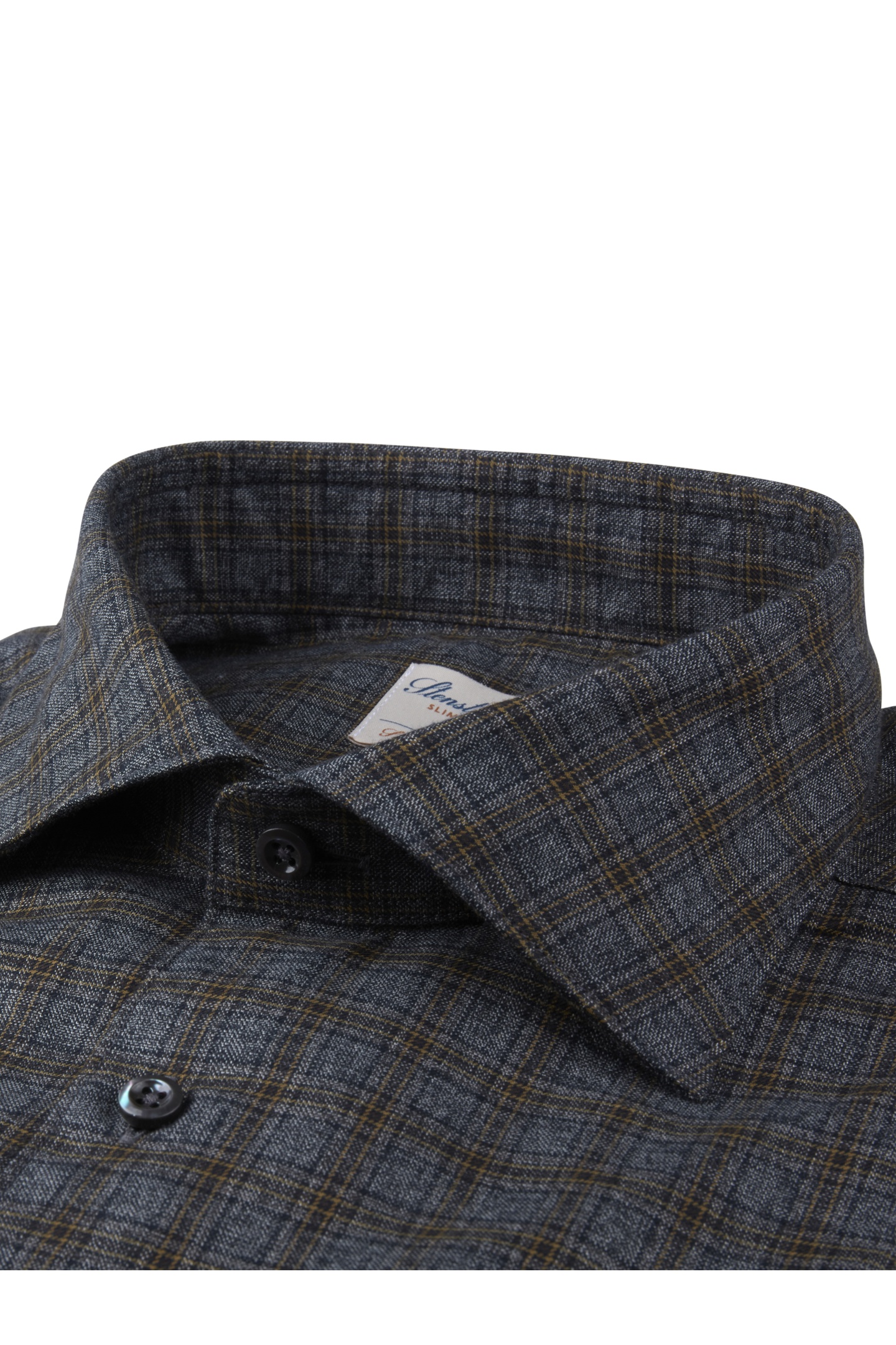 Stenströms Fitted Body/90, Rc Cuff Dark Grey Check Maat: M | Casual Overhemden Outlet | Heren | Grijs