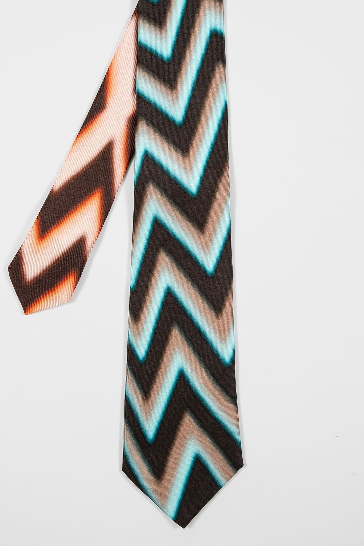 Paul Smith Men Tie Zigzag Light Blue Size: 8 | Ties Outlet | Heren | Blauw