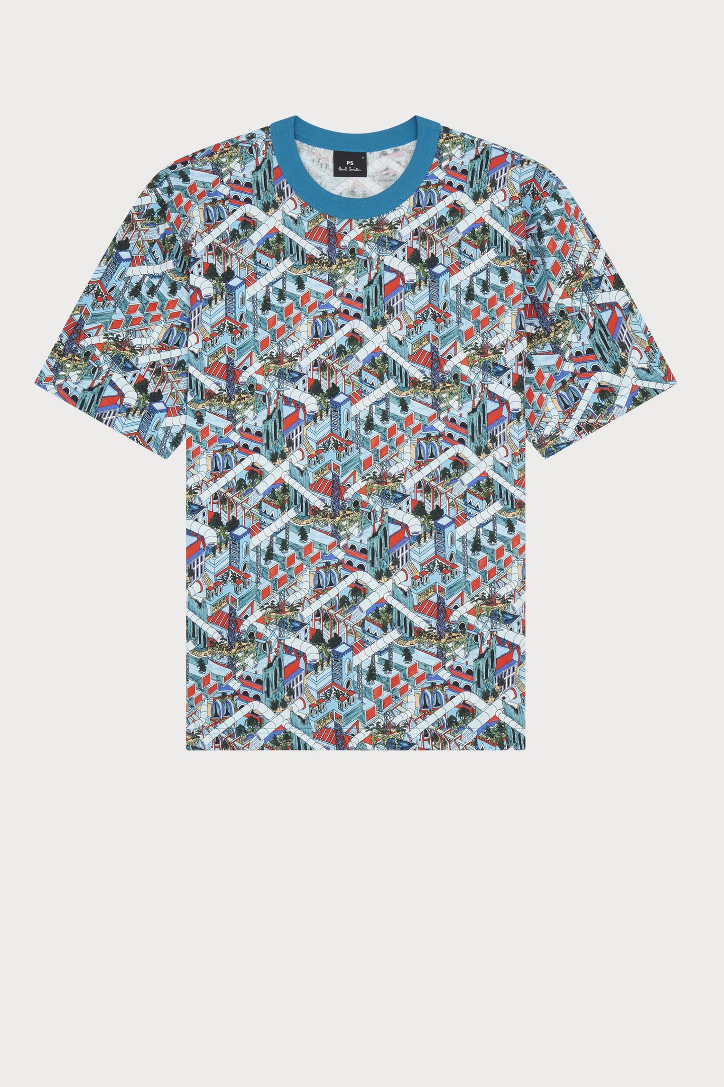 Paul Smith Mens Ss T Shirt Jacks World Blue Size: M | Printed T-Shirts Outlet | Heren | Blauw