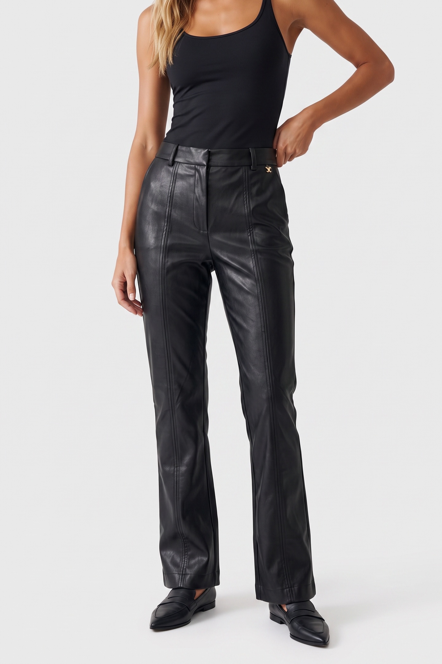 GUESS Gladys Skinny Pants Jet Black A996 Taglia: 36/L30 | Pantaloni di pelle Outlet | Donna | Nero