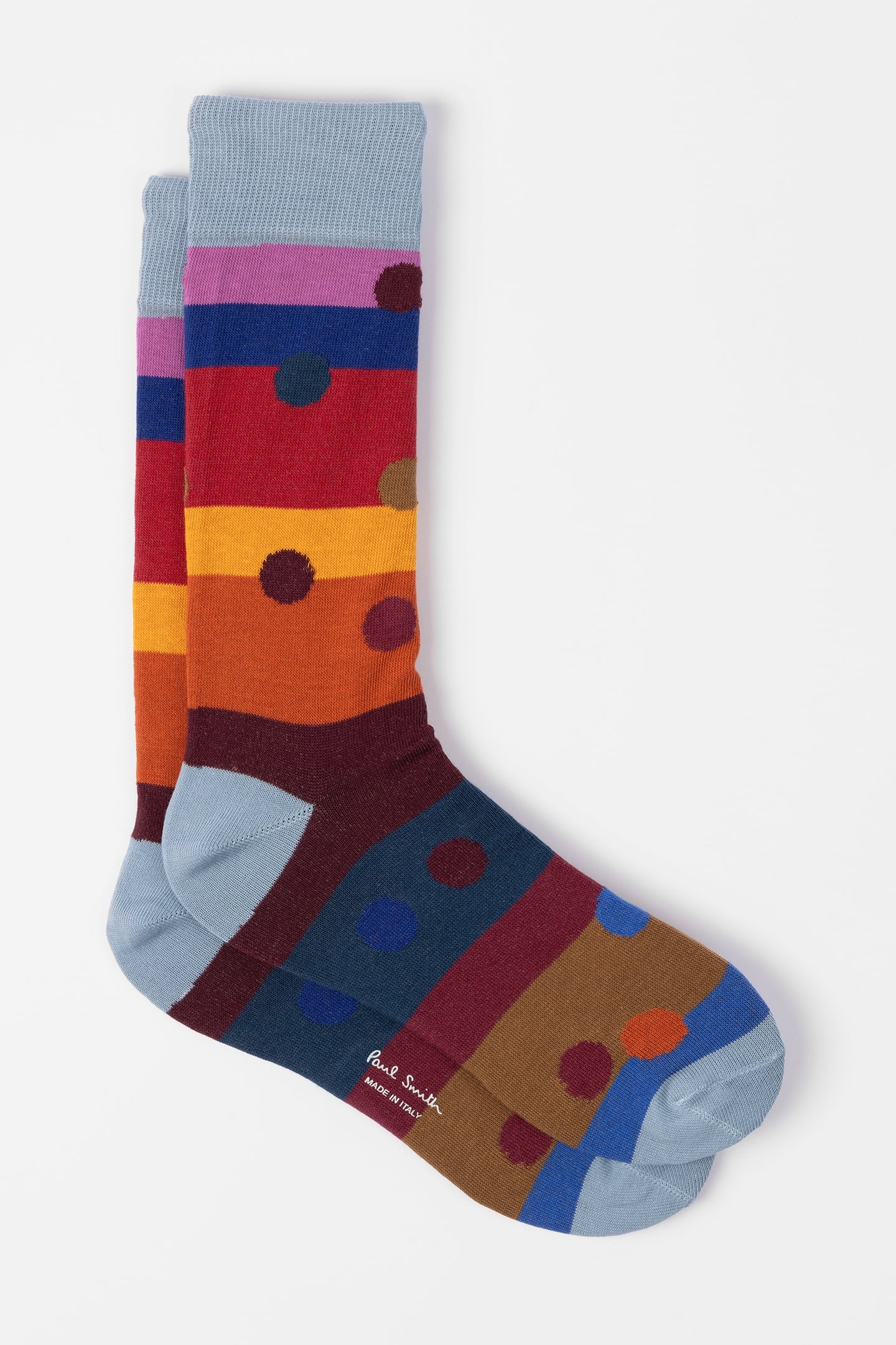 Paul Smith Men Sock Enrique Stripe Turquoise Maat: OS | Sokken Outlet | Heren | Blauw