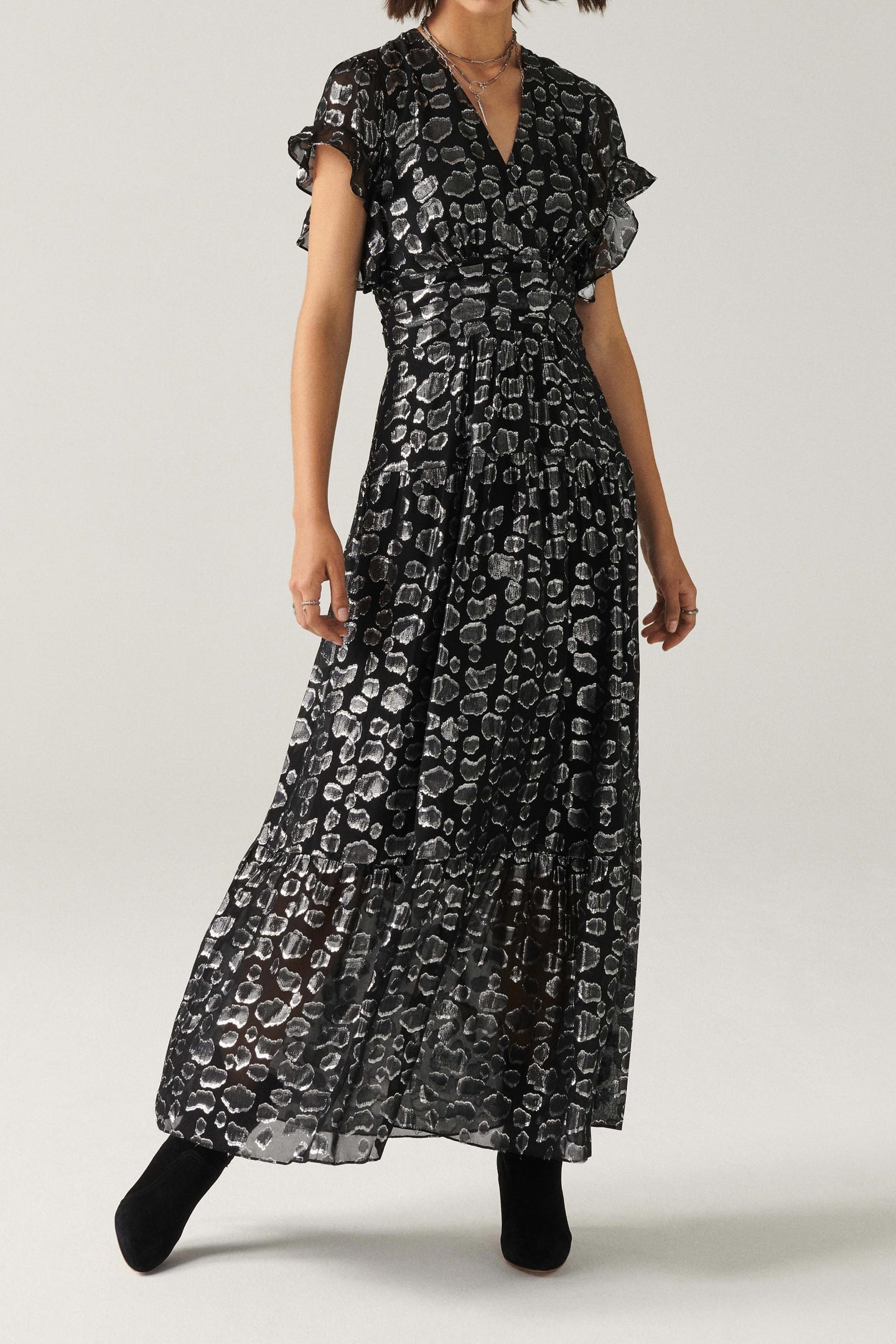 BA&SH Long Dress Black Maat: XS | Maxi Jurken Outlet | Dames | Zwart