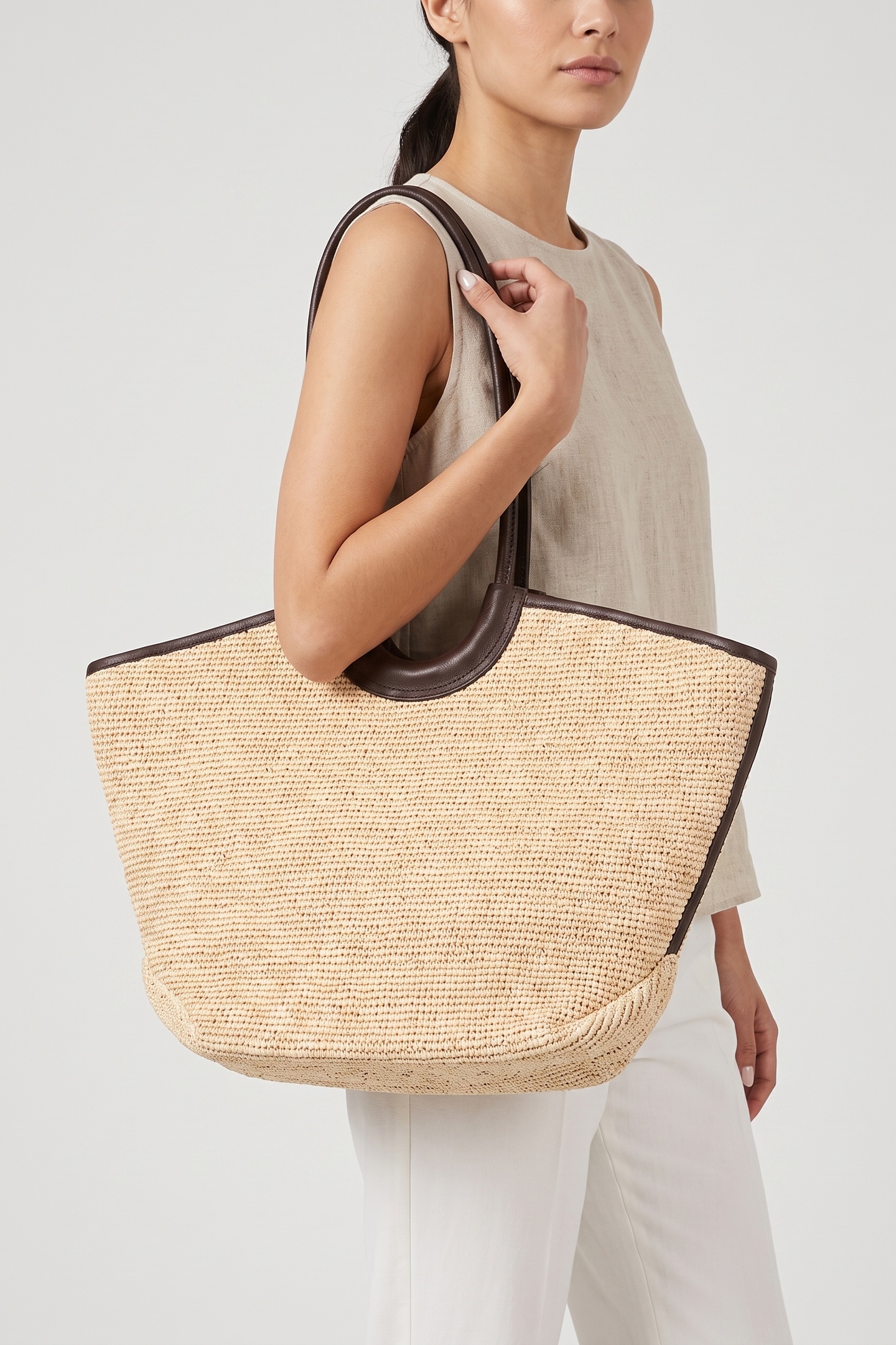 & Other Stories Rosetta Tote Straw Beige Maat: OS | Handtassen Outlet | Dames | Beige