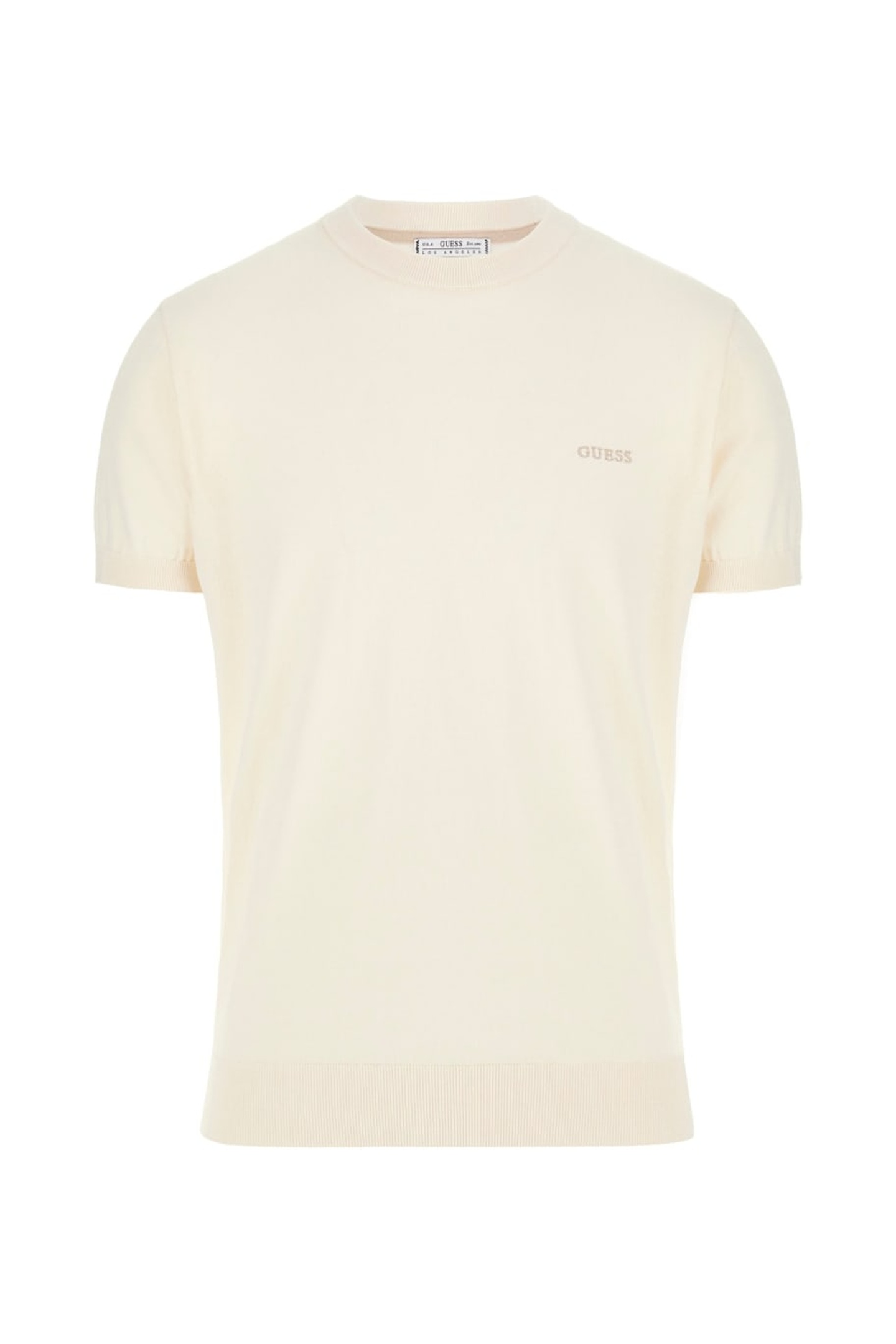 GUESS Cornell Washed Ss T- Pearl White Maat: M | Basic T-Shirts Outlet | Heren | Wit