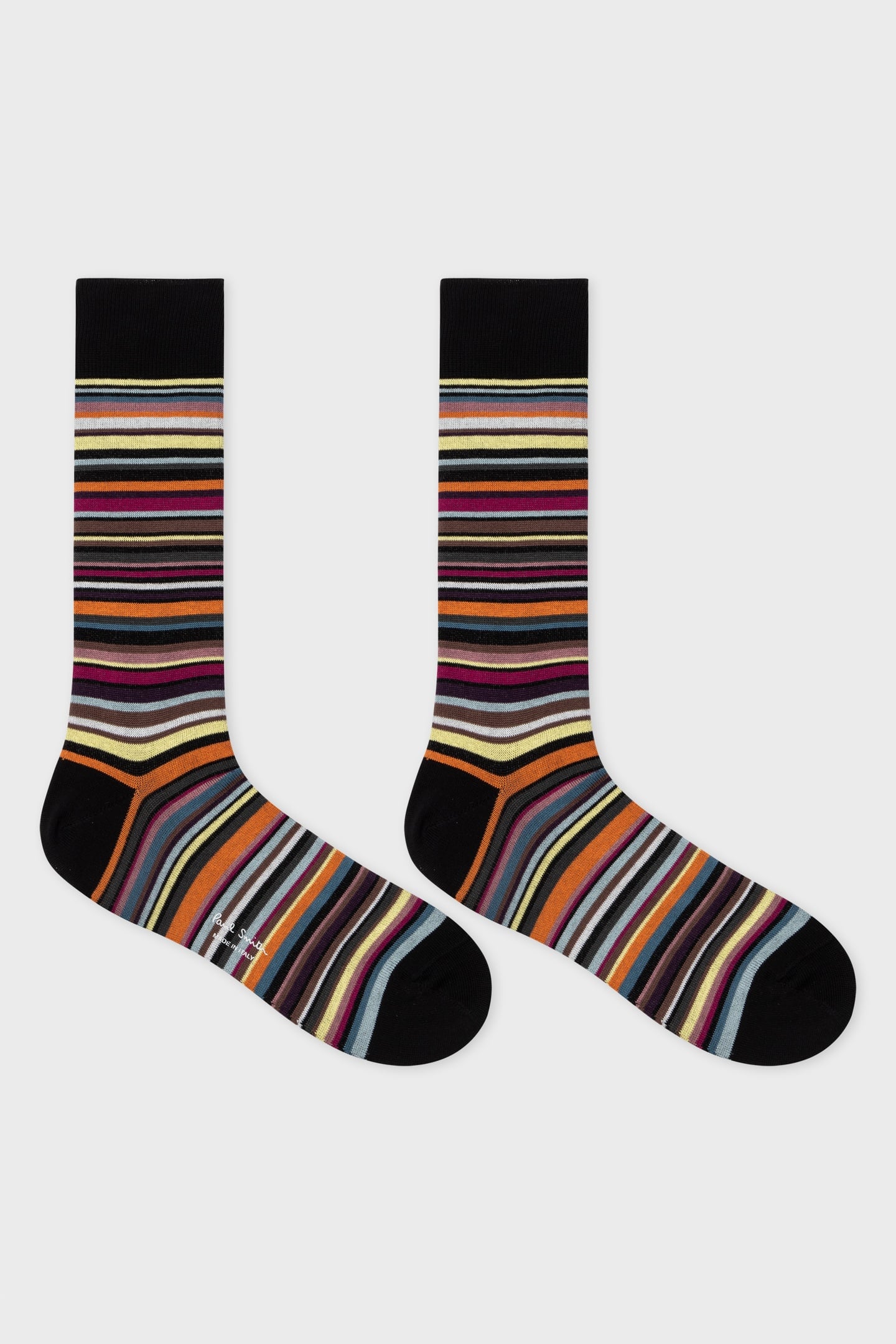 Paul Smith Men Sock Farley Stripe Black Maat: OS | Sokken Outlet | Heren | Zwart